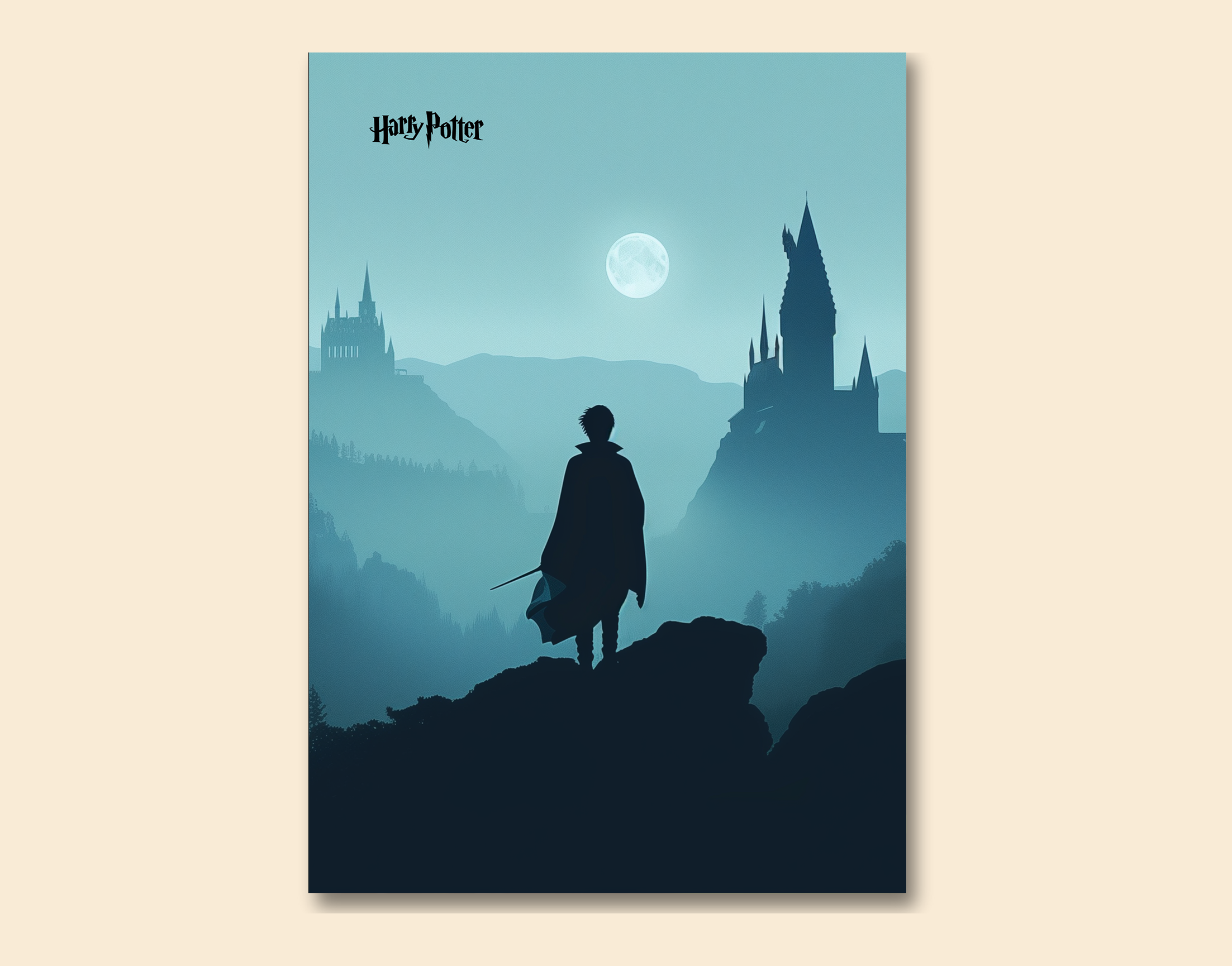 "Harry Potter- The Wizard"- Shiny & Sturdy Metallic Poster  Art That Pops & Sticks