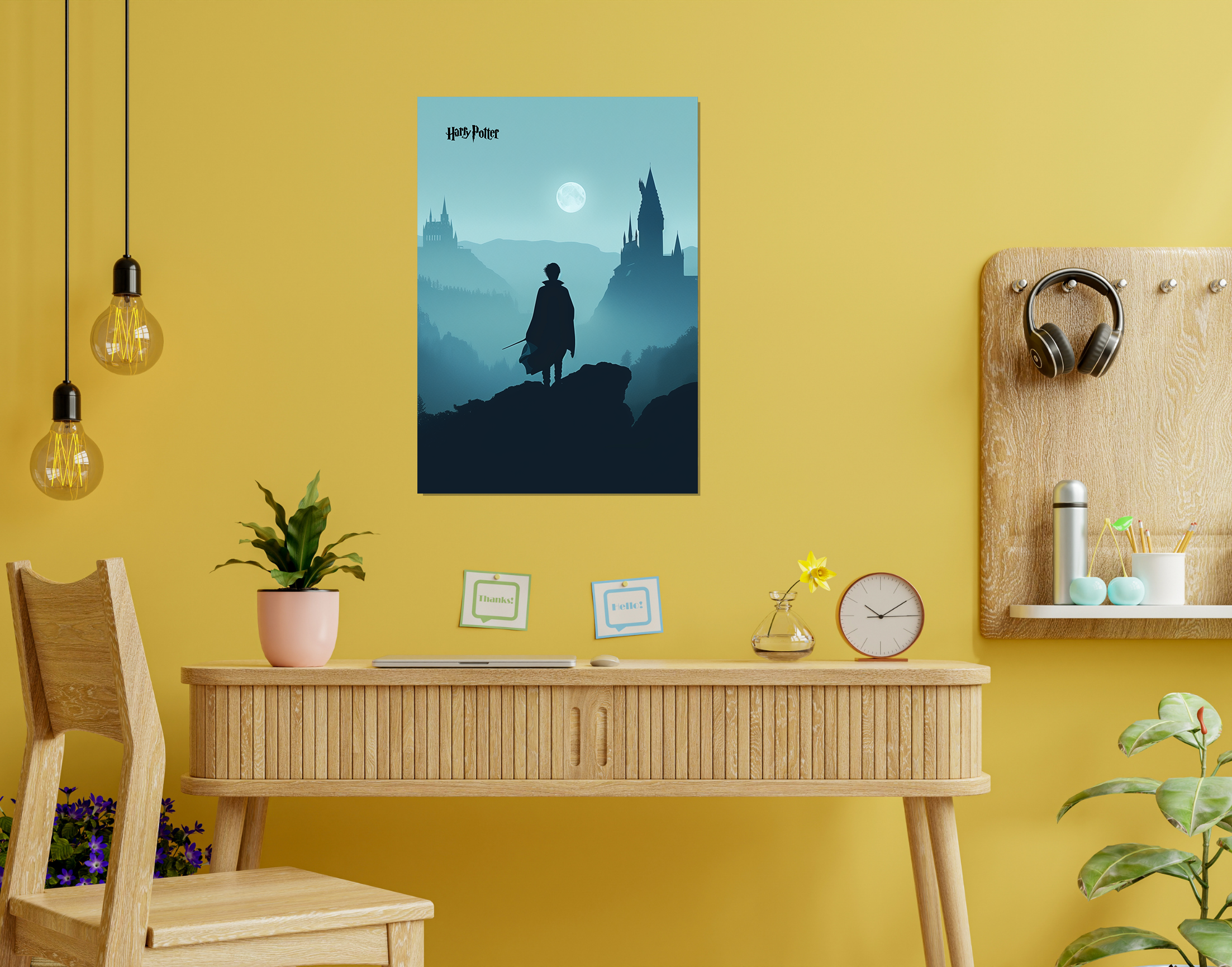 "Harry Potter- The Wizard"- Shiny & Sturdy Metallic Poster  Art That Pops & Sticks
