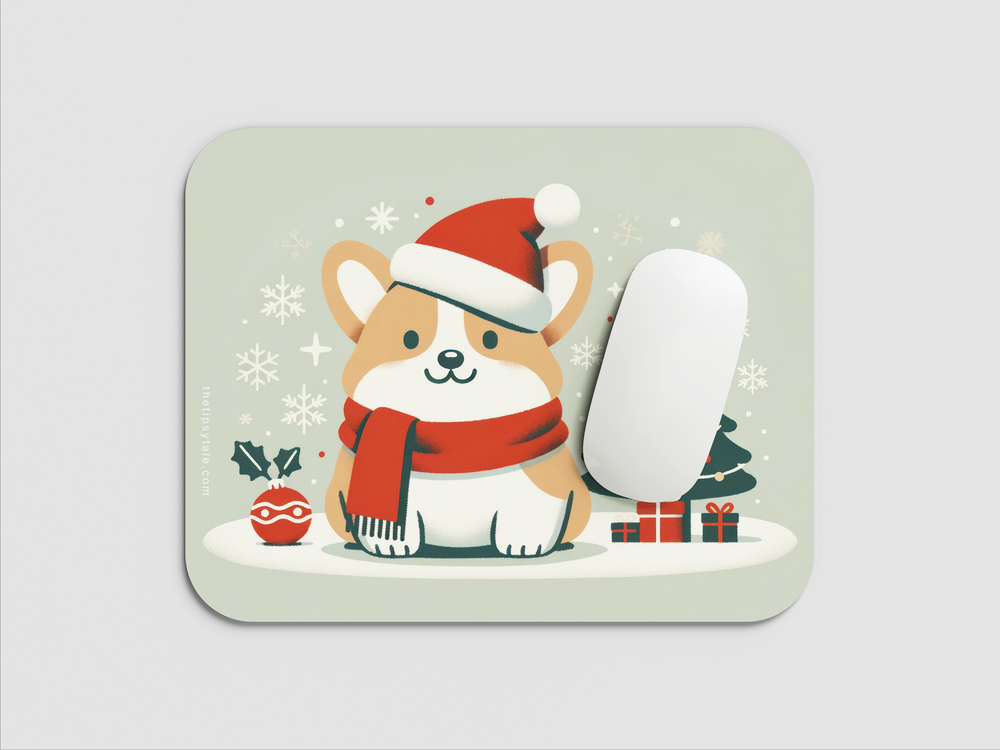 "CHRISTMAS PUPPY" Mousepad Enhance Your Workspace with Style