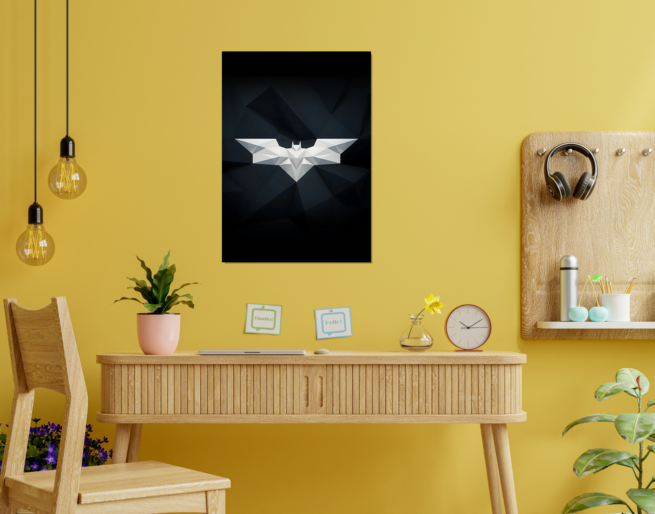 "BATMAN THEME"- Shiny & Sturdy Metallic Poster  Art That Pops & Sticks