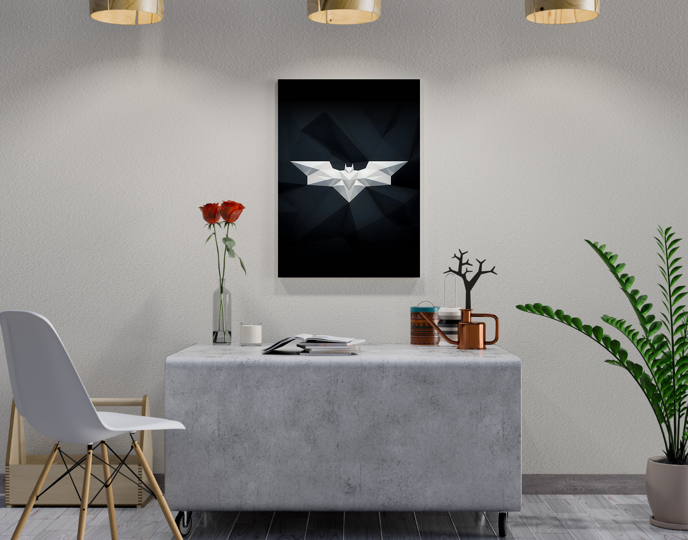"BATMAN THEME"- Shiny & Sturdy Metallic Poster  Art That Pops & Sticks