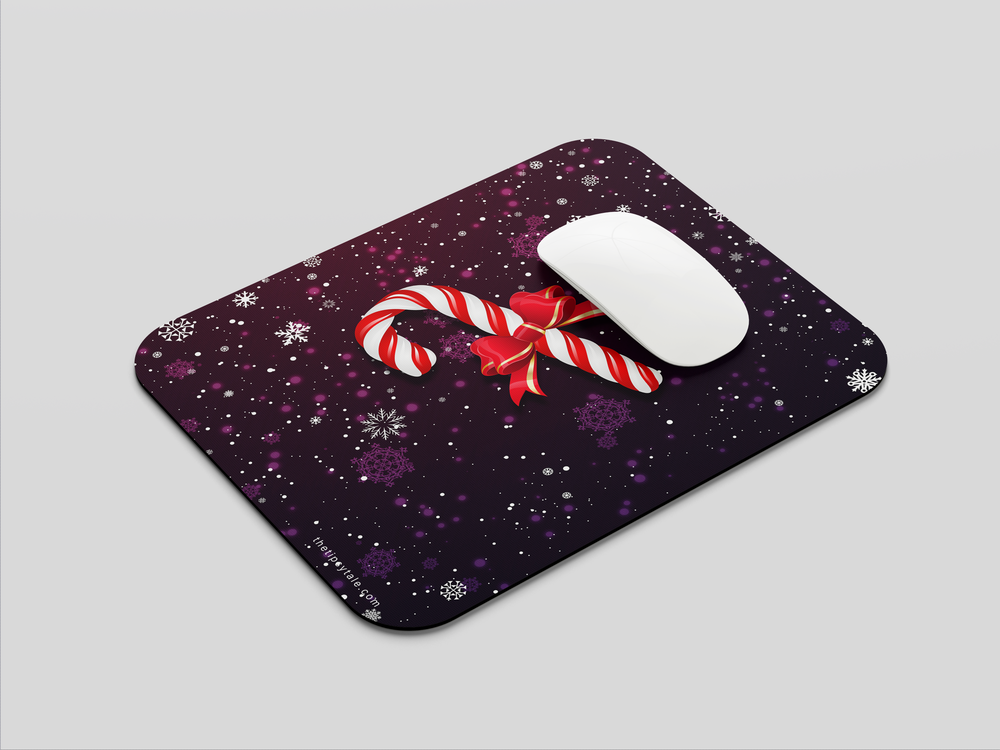"CHRISTMAS LOLLIPOP BOWKNOT" Mousepad Enhance Your Workspace with Style