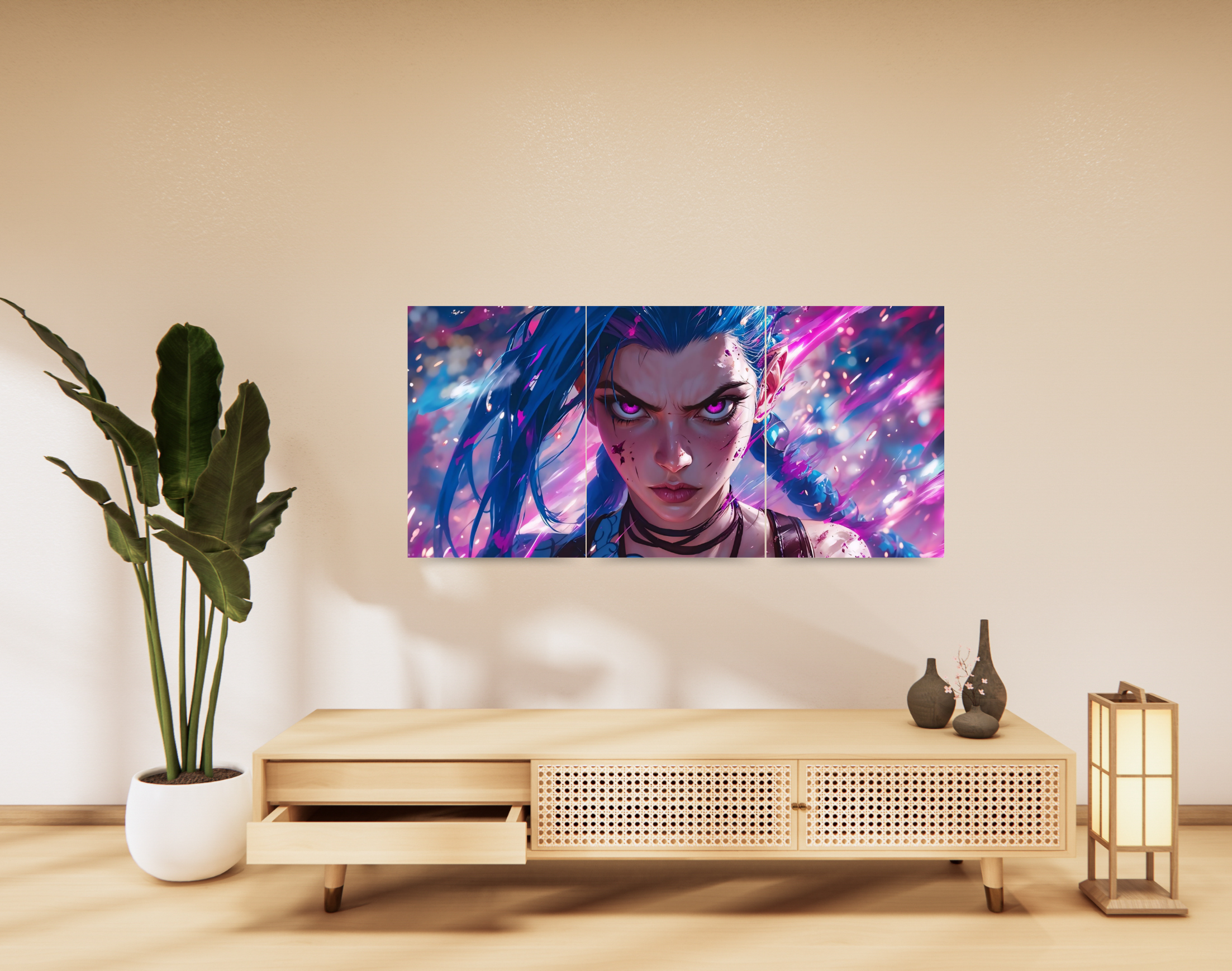 "JINX #ARCANE S02"- Shiny & Sturdy Metallic Poster Art That Pops & Sticks