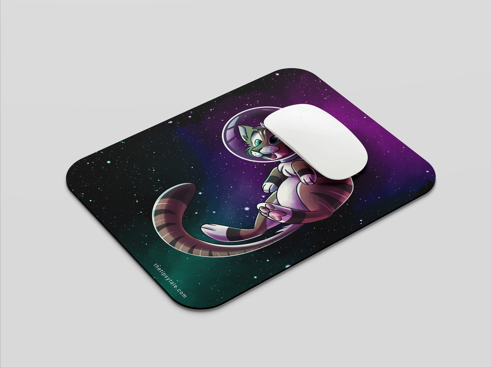 "CATSTRONAUT IN SPACE" Mousepad Enhance Your Workspace with Style