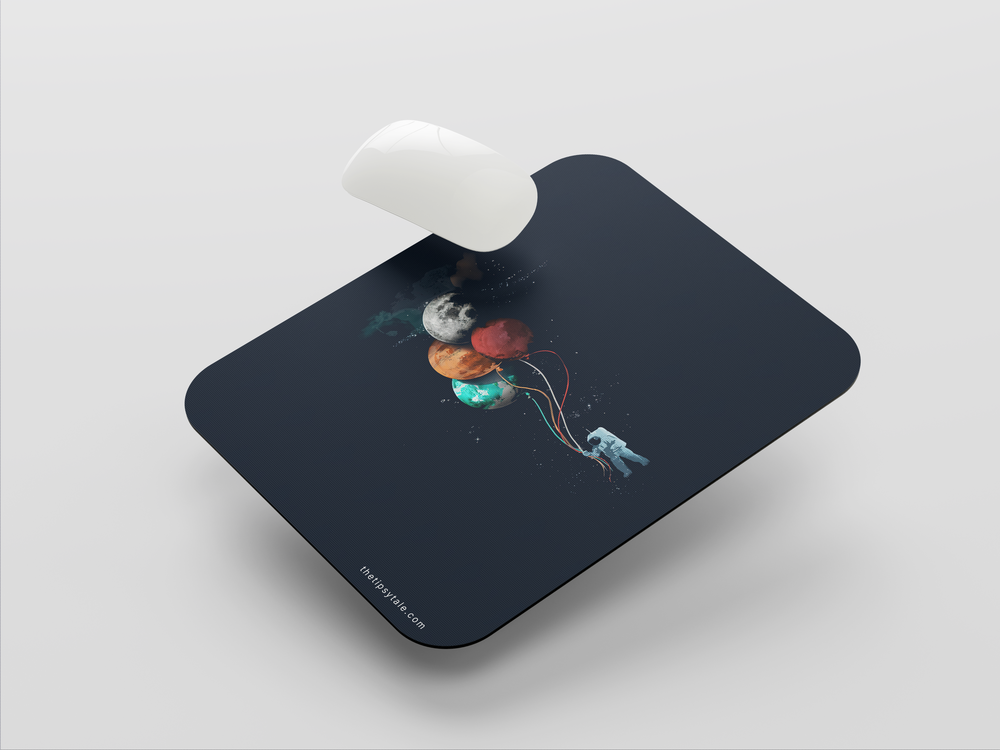 "ASTRONAUT BALLOON UNIVERSE" Mousepad Enhance Your Workspace with Style