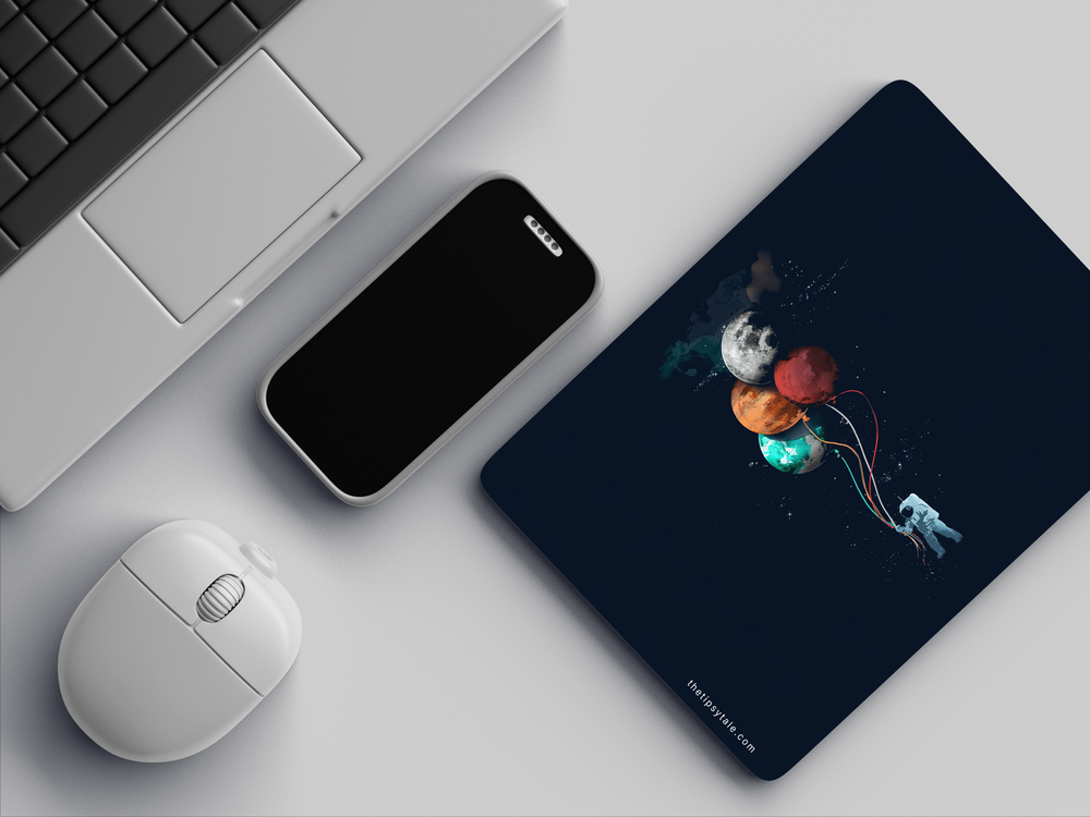 "ASTRONAUT BALLOON UNIVERSE" Mousepad Enhance Your Workspace with Style