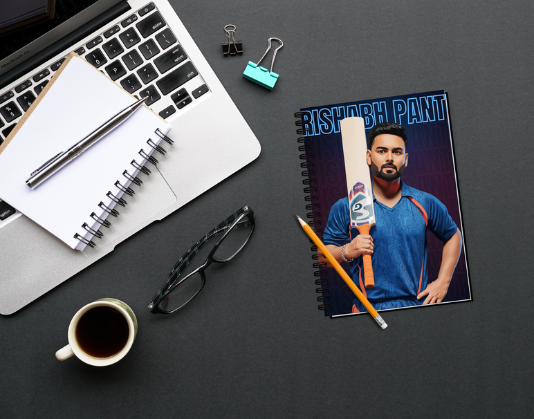 "RISHABH PANT: CRICKET FANDOM" -Elegant & Inspiring Diary for Daily Reflection
