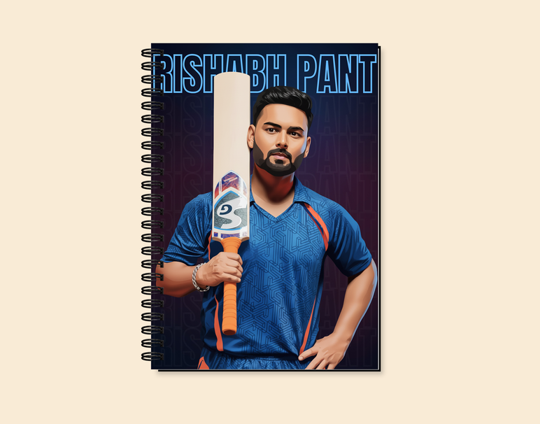 "RISHABH PANT: CRICKET FANDOM" -Elegant & Inspiring Diary for Daily Reflection