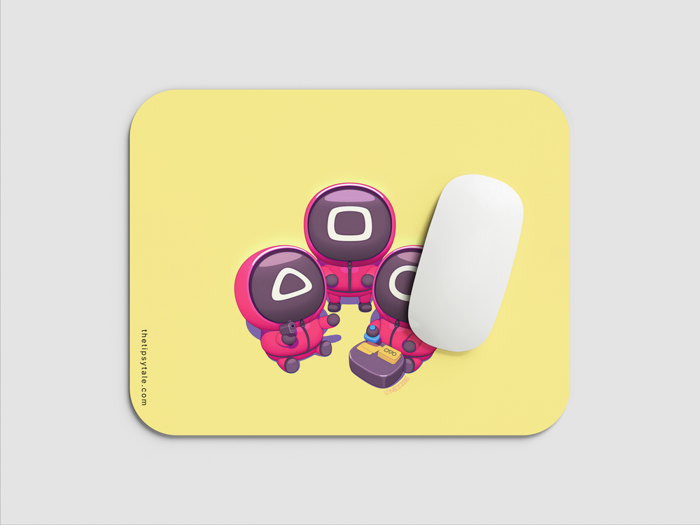 "SQUID GAME : CARTOON VERSION" Mousepad Enhance Your Workspace with Style