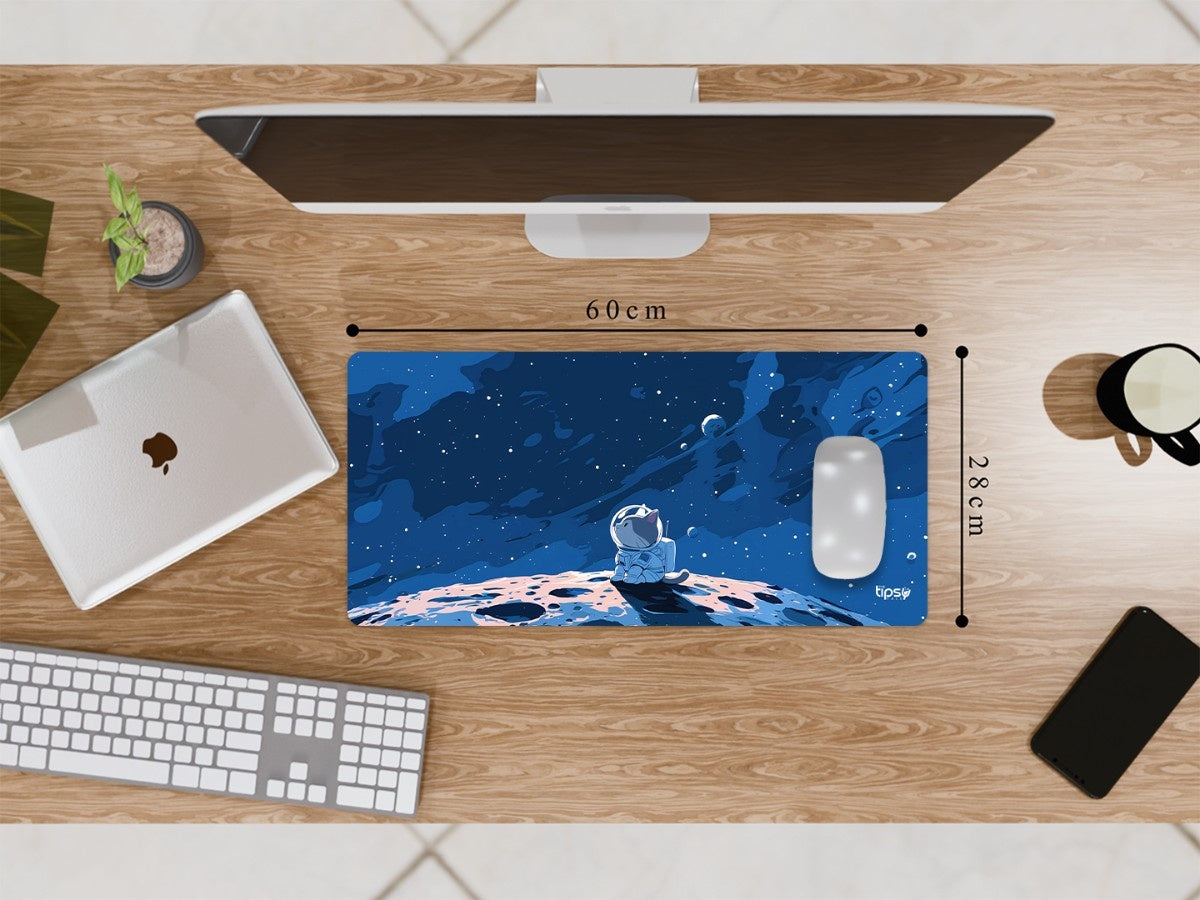 "Astronaut Cat In Space" Gaming Mousepad Elevate Your Gaming Experience