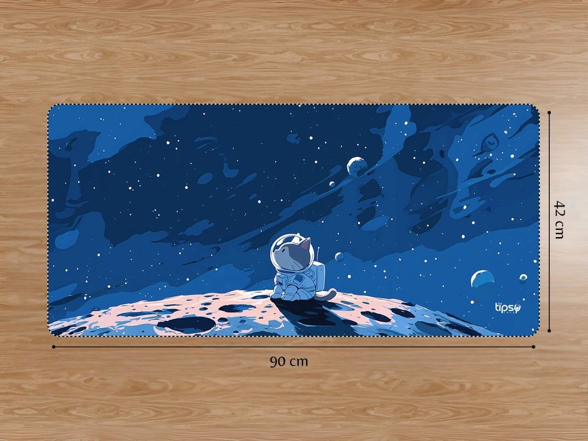 "Astronaut Cat In Space" Gaming Mousepad Elevate Your Gaming Experience