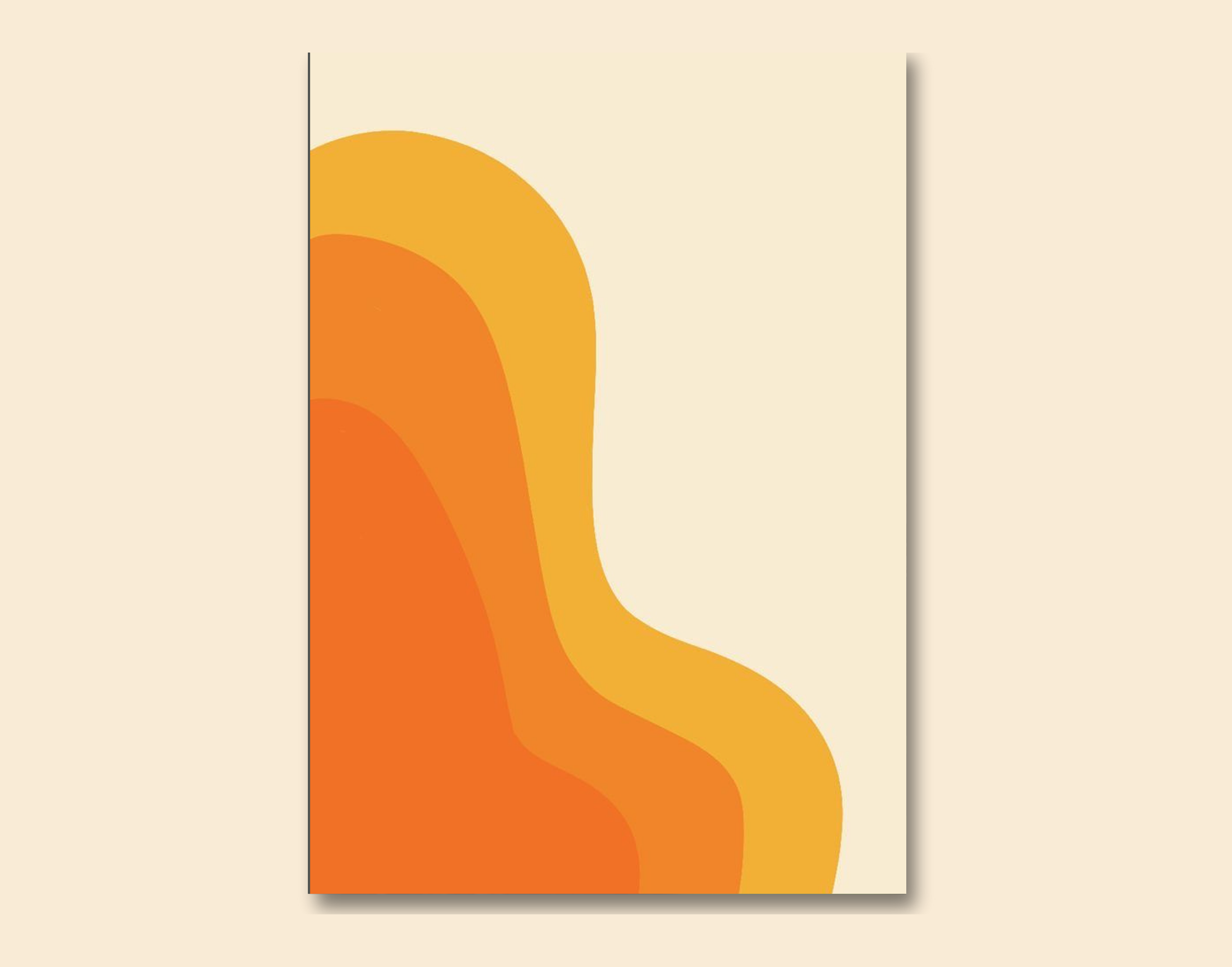 "Desert Theme Wave view"- Shiny & Sturdy Metallic Poster  Art That Pops & Sticks
