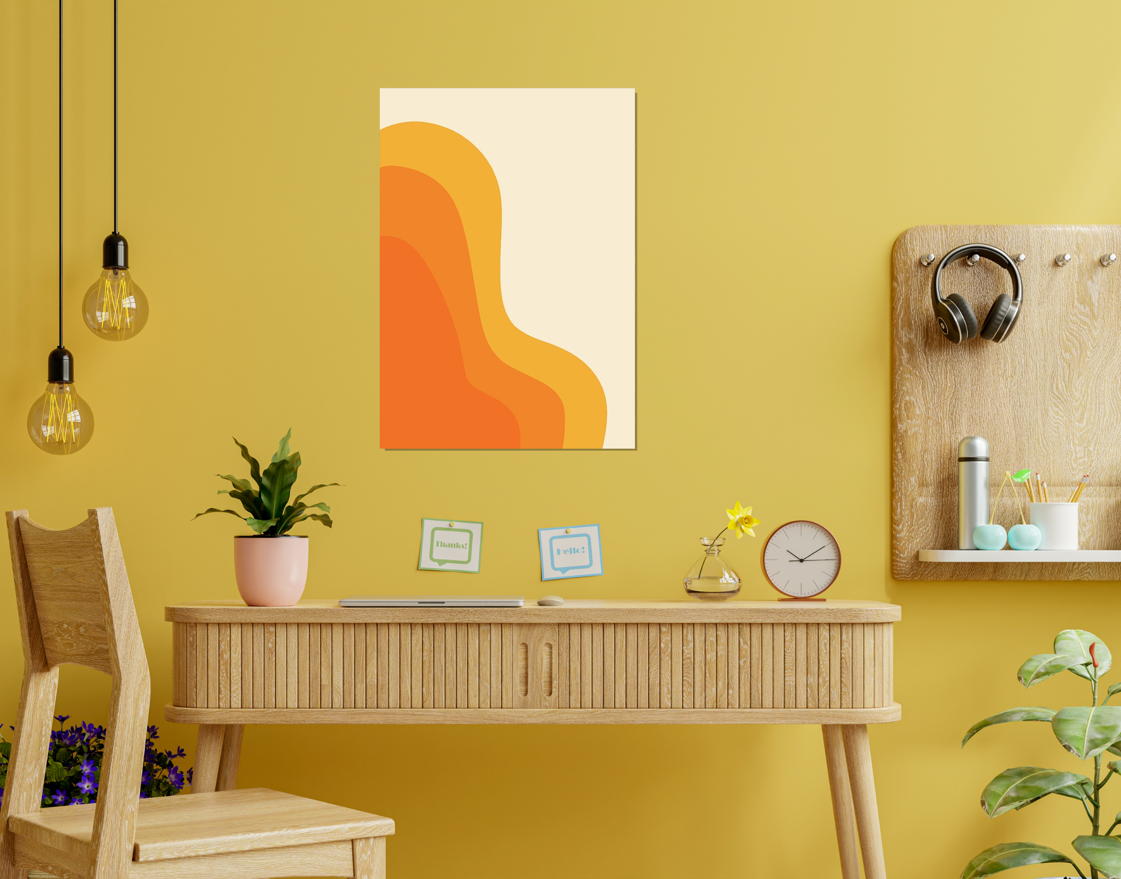 "Desert Theme Wave view"- Shiny & Sturdy Metallic Poster  Art That Pops & Sticks