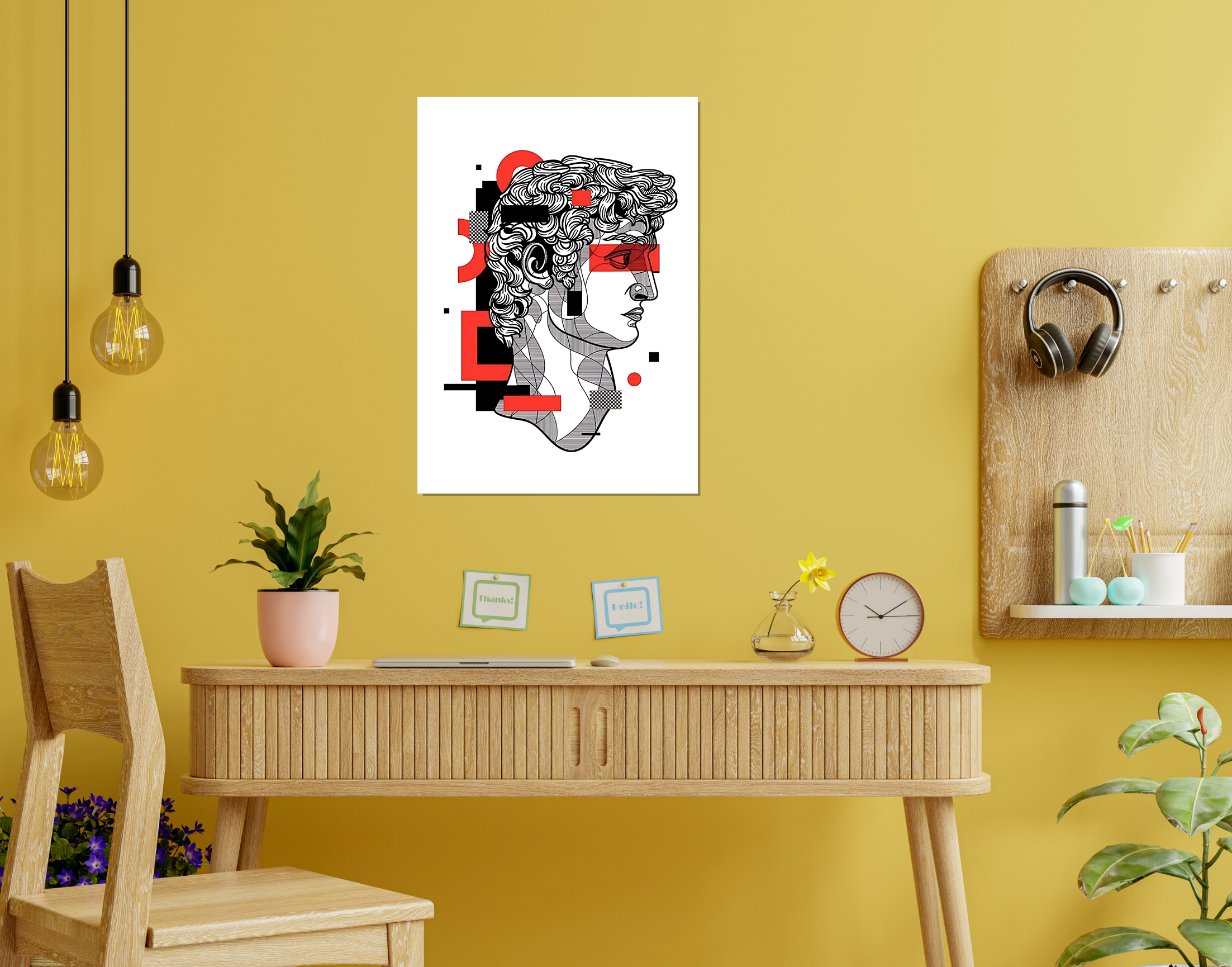 "Illustration Greek God"- Shiny & Sturdy Metallic Poster  Art That Pops & Sticks