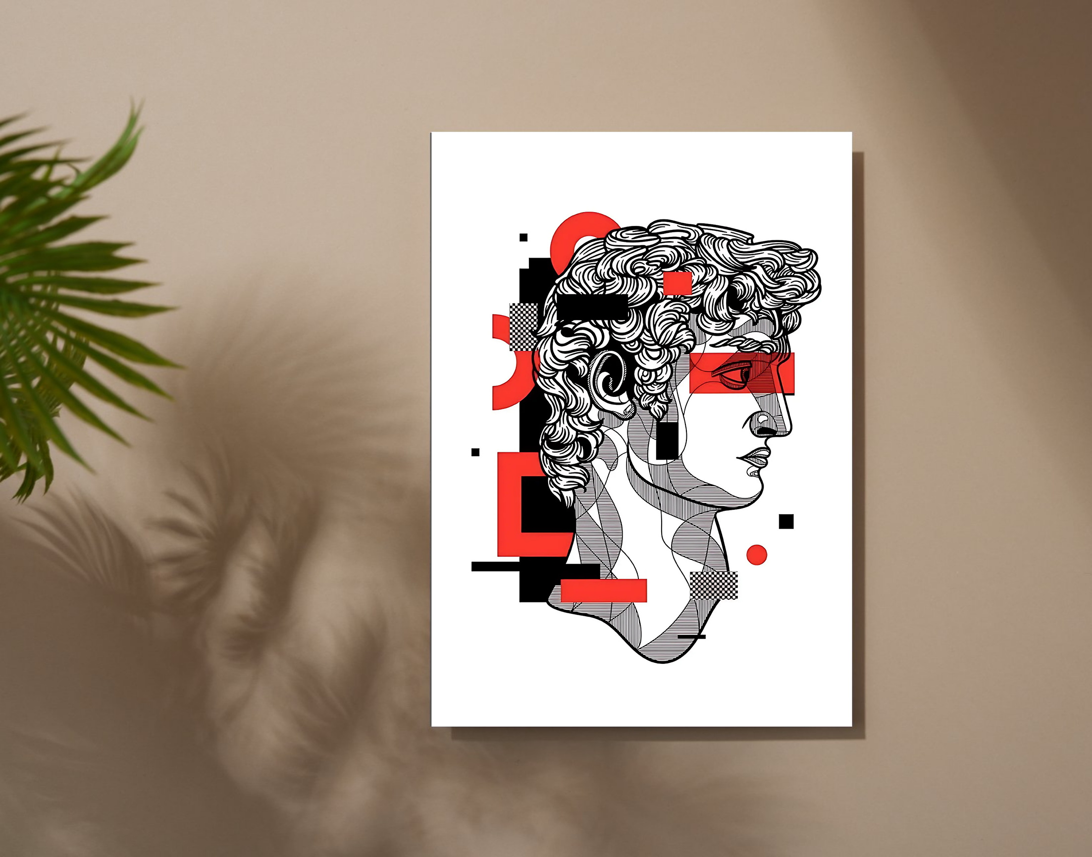 "Illustration Greek God"- Shiny & Sturdy Metallic Poster  Art That Pops & Sticks
