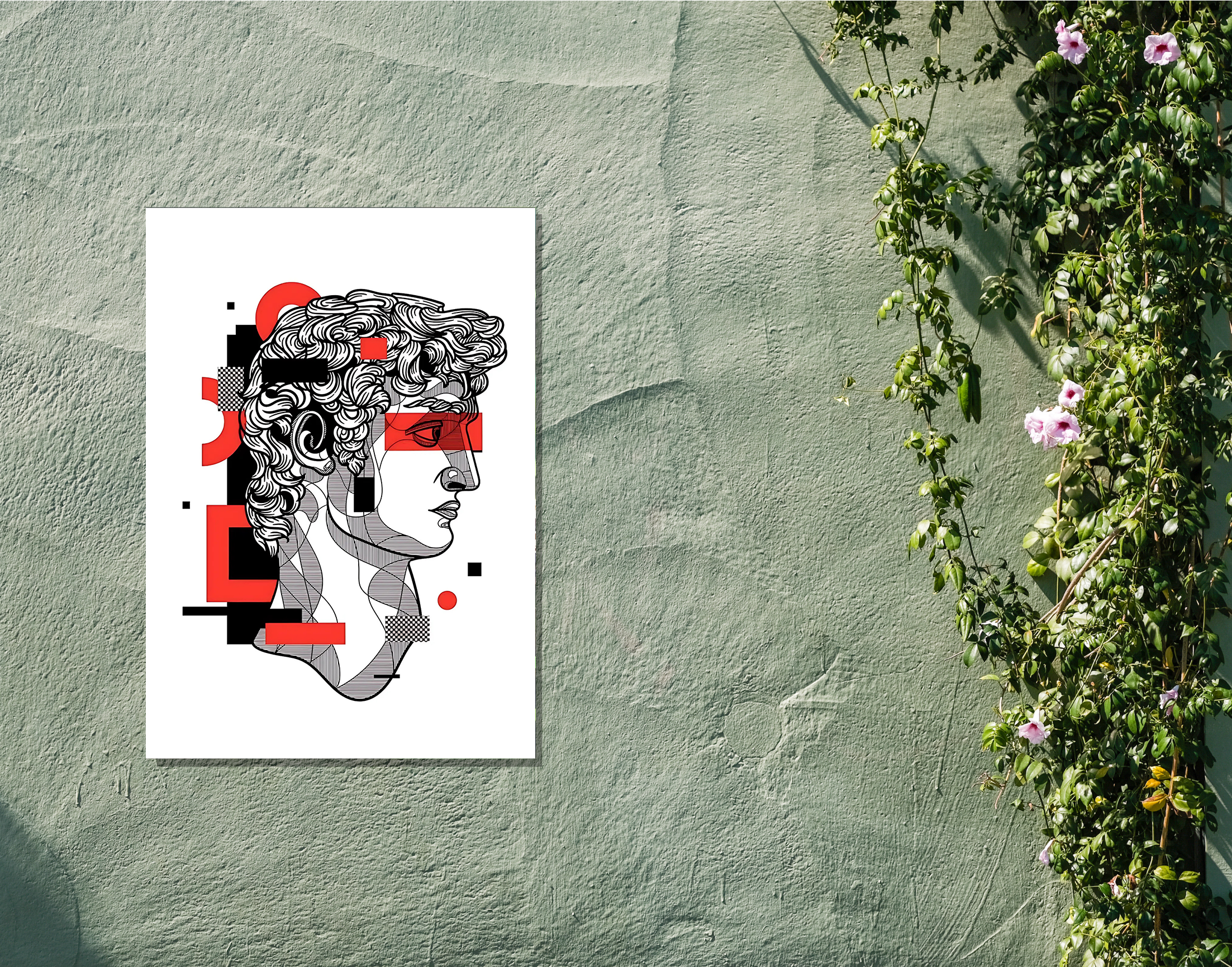"Illustration Greek God"- Shiny & Sturdy Metallic Poster  Art That Pops & Sticks