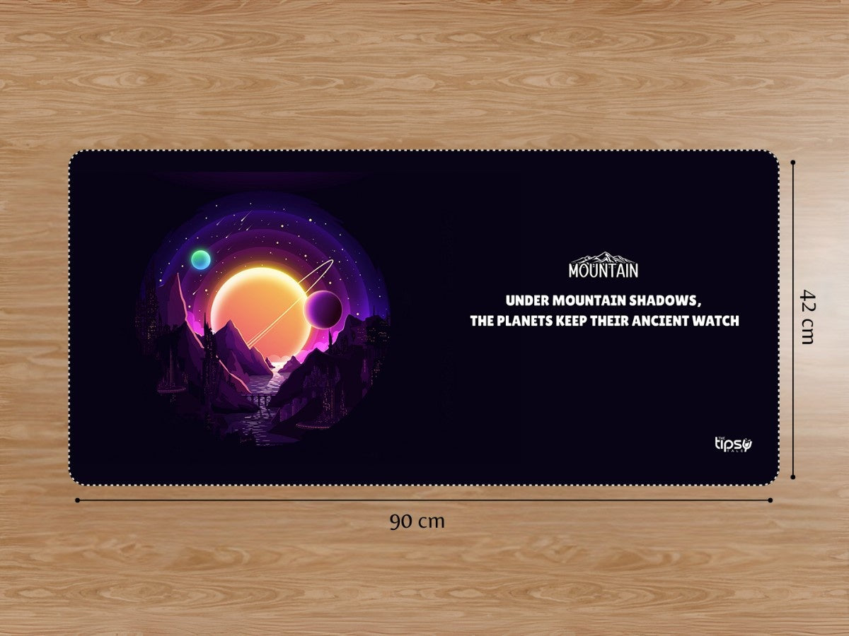 "Night in the mountains with planets" Gaming Mousepad Elevate Your Gaming Experience