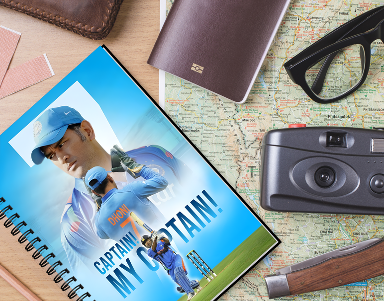 "CAPTAIN MY CAPTAIN: MS DHONI " -Elegant & Inspiring Diary for Daily Reflection