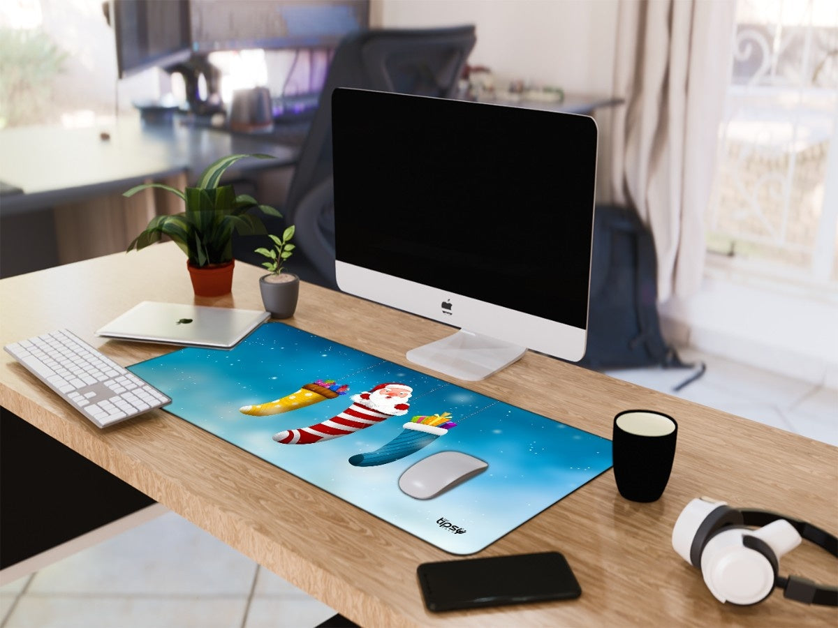 "Santa in a sock" Gaming Mousepad Elevate Your Gaming Experience