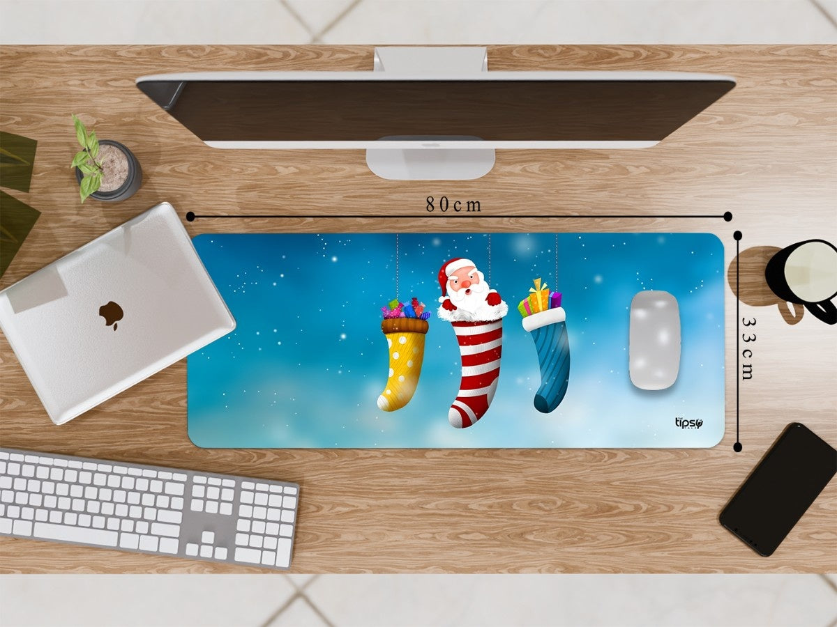 "Santa in a sock" Gaming Mousepad Elevate Your Gaming Experience