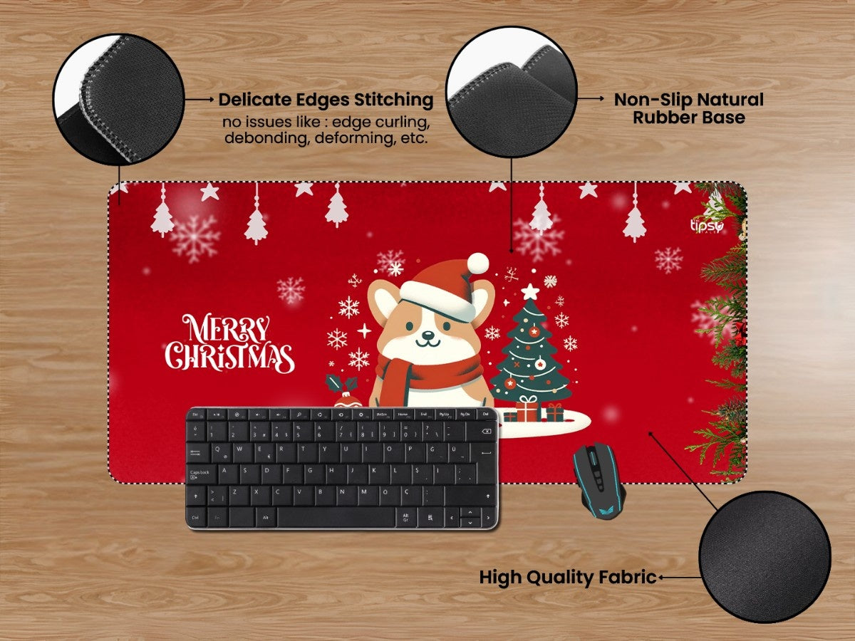 "Christmas puppy" Gaming Mousepad Elevate Your Gaming Experience