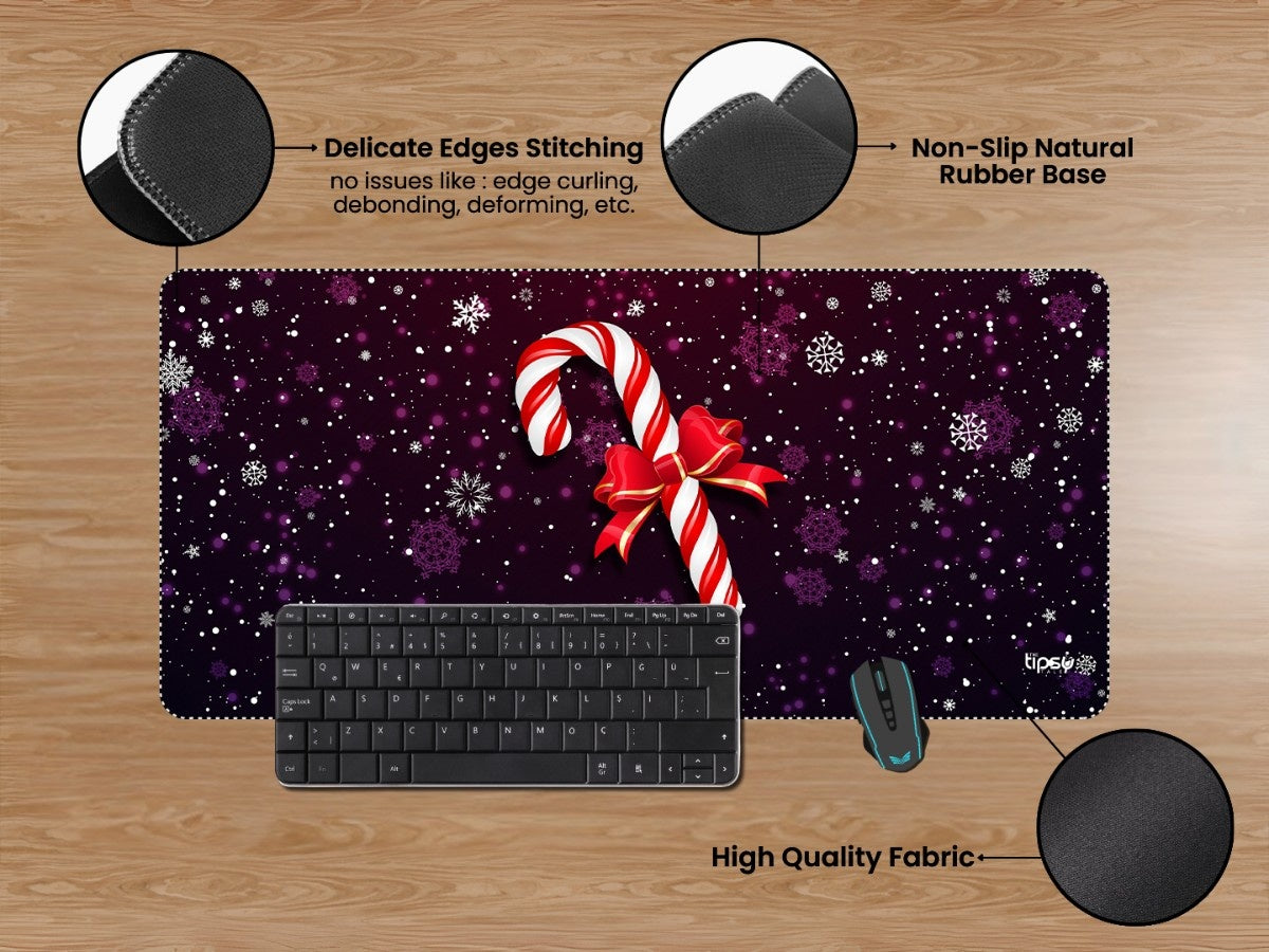 "Christmas Lollipop Bowknot" Gaming Mousepad Elevate Your Gaming Experience