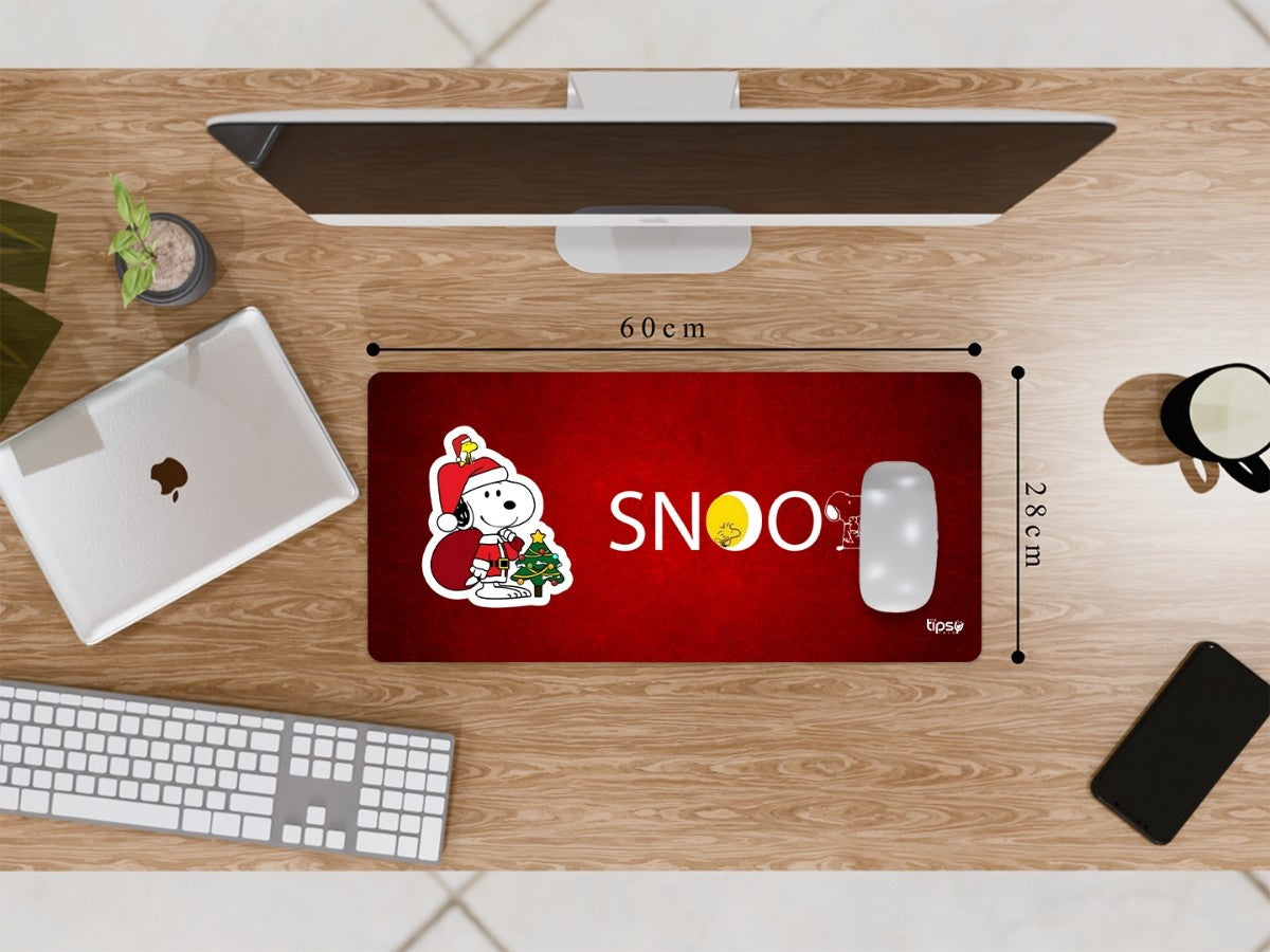 "Snoopy and Woodstock: Santa Claus" Gaming Mousepad Elevate Your Gaming Experience