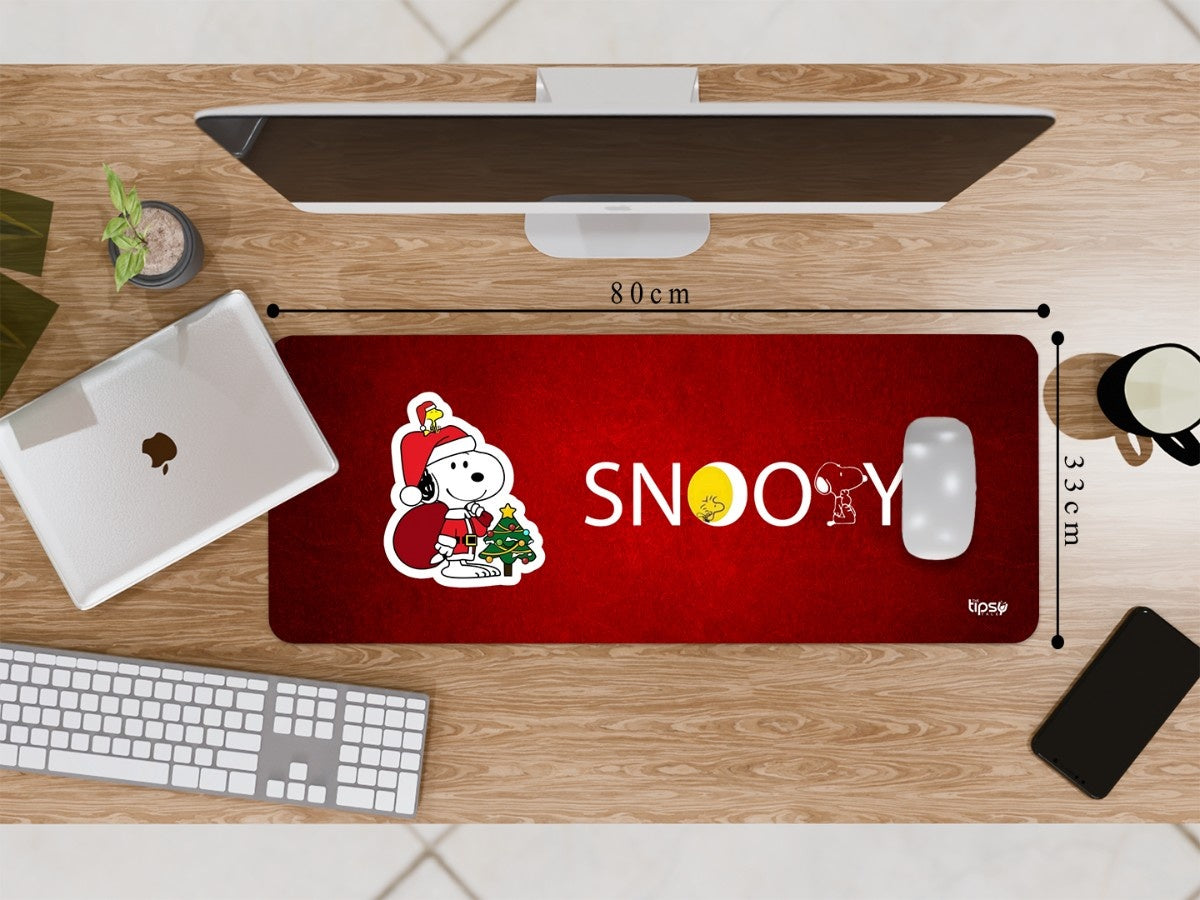 "Snoopy and Woodstock: Santa Claus" Gaming Mousepad Elevate Your Gaming Experience
