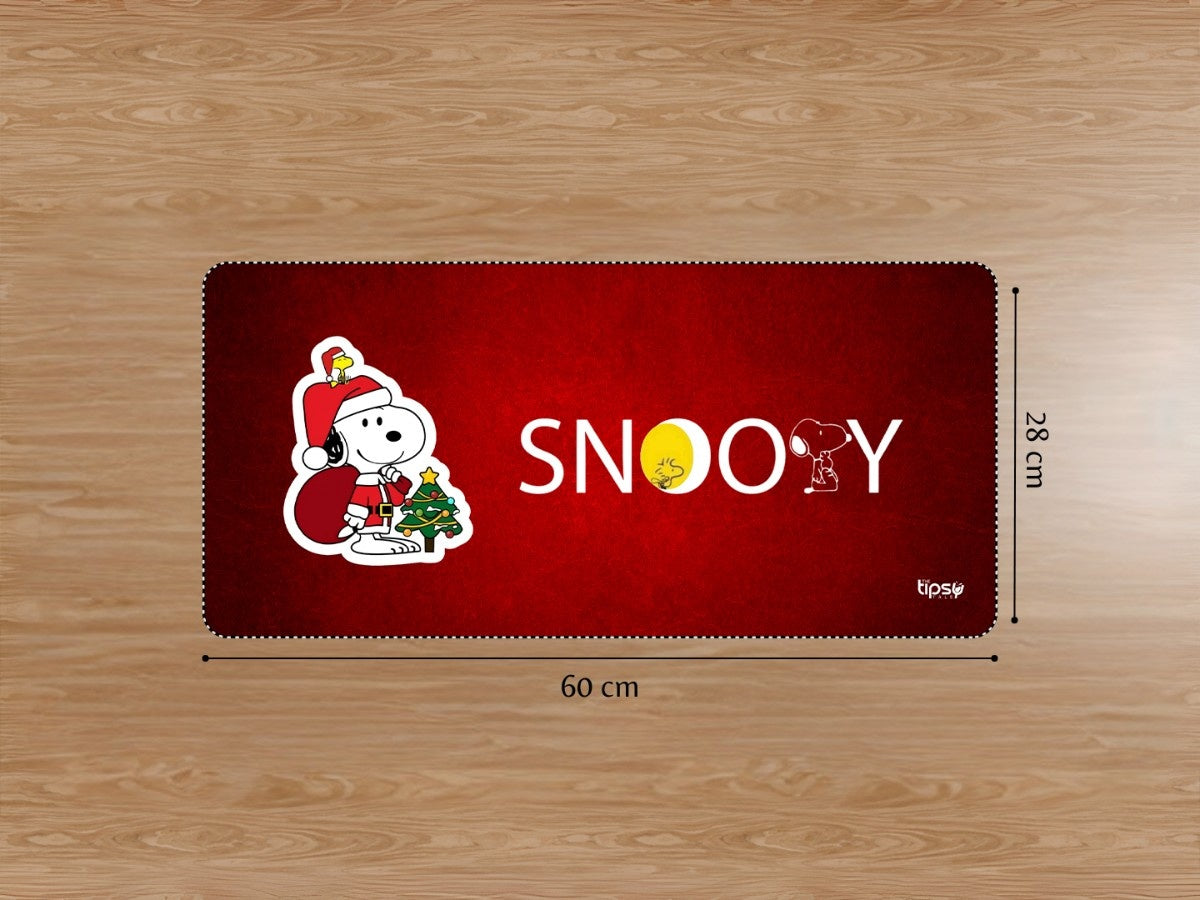 "Snoopy and Woodstock: Santa Claus" Gaming Mousepad Elevate Your Gaming Experience