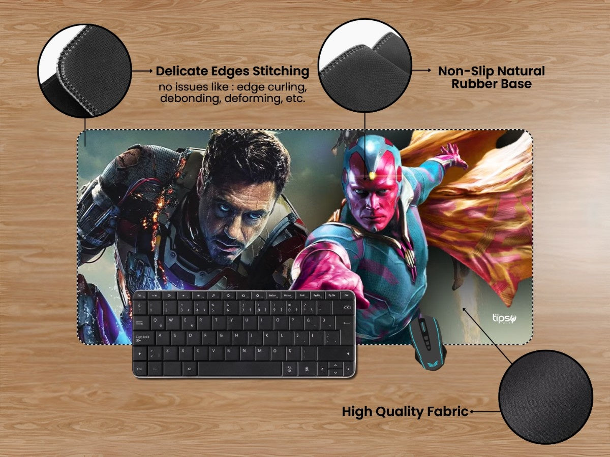 "Vision & Iron man " Gaming Mousepad Elevate Your Gaming Experience