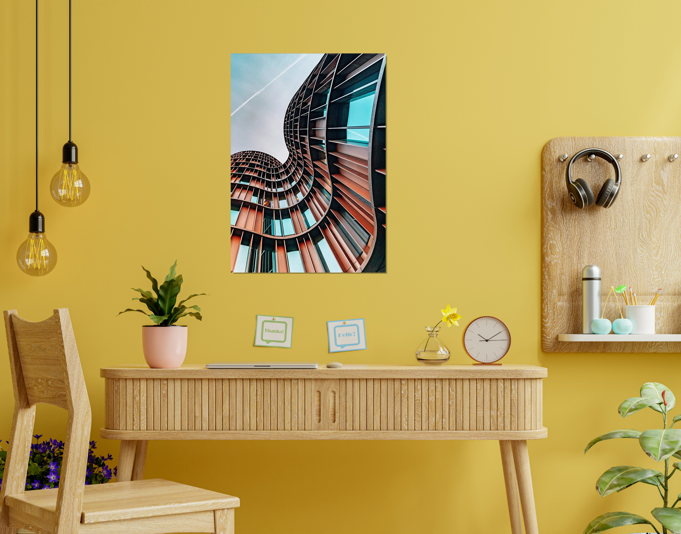 "Capture of Architecture-Wave Structure"- Shiny & Sturdy Metallic Poster  Art That Pops & Sticks
