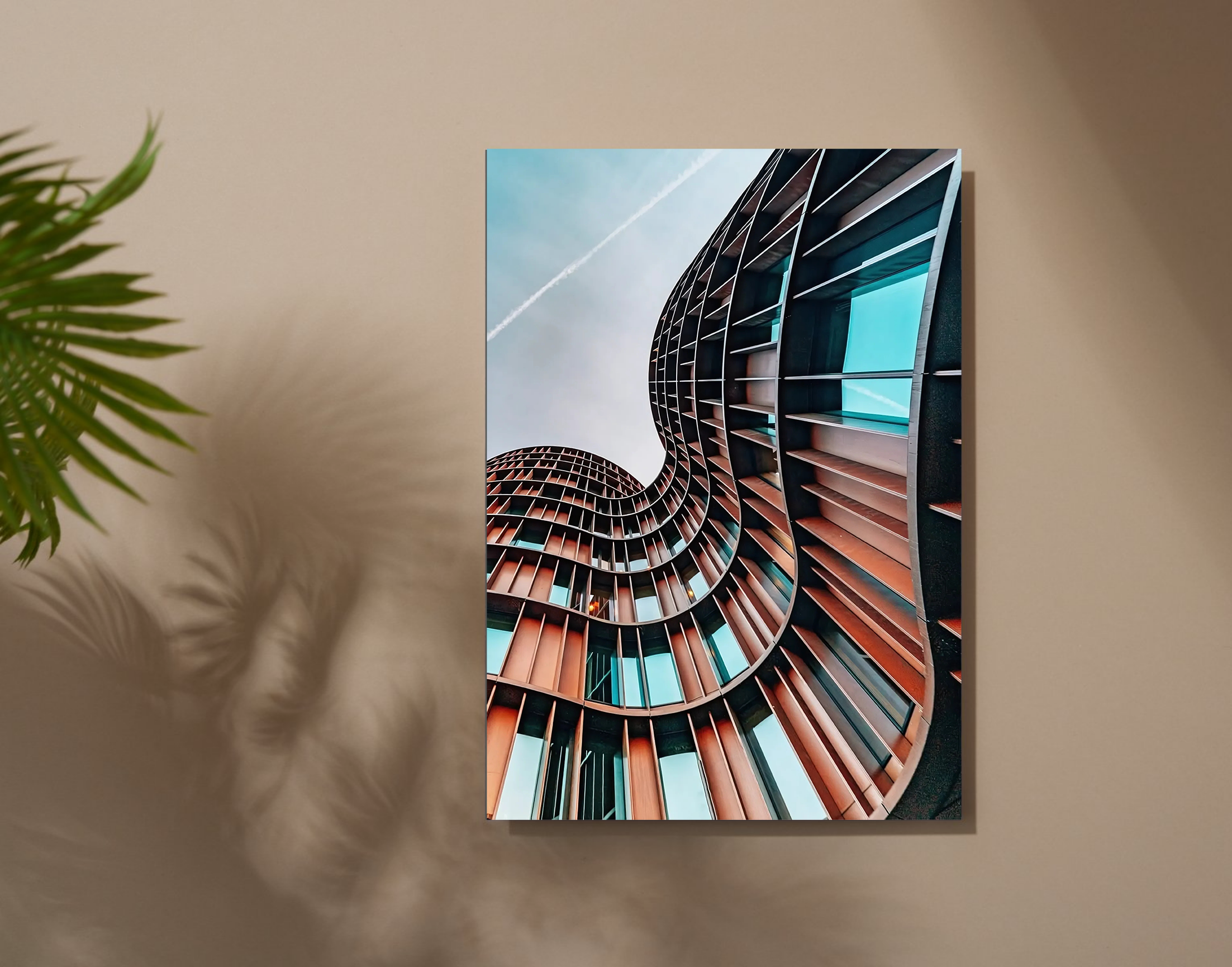 "Capture of Architecture-Wave Structure"- Shiny & Sturdy Metallic Poster  Art That Pops & Sticks