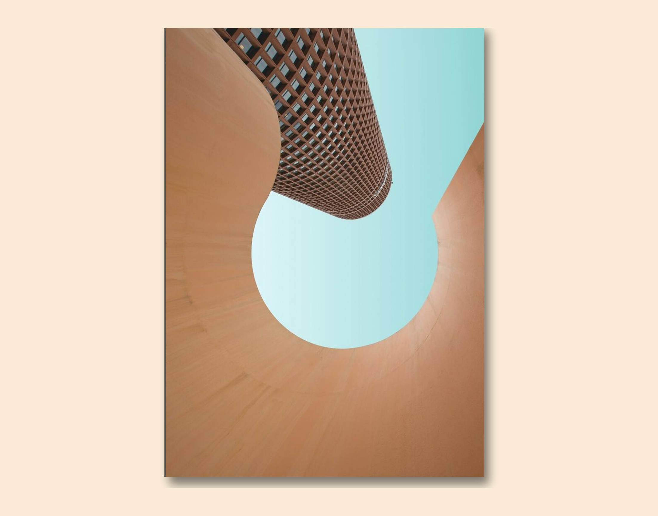 "Capture of Architecture-Sand Look"- Shiny & Sturdy Metallic Poster  Art That Pops & Sticks