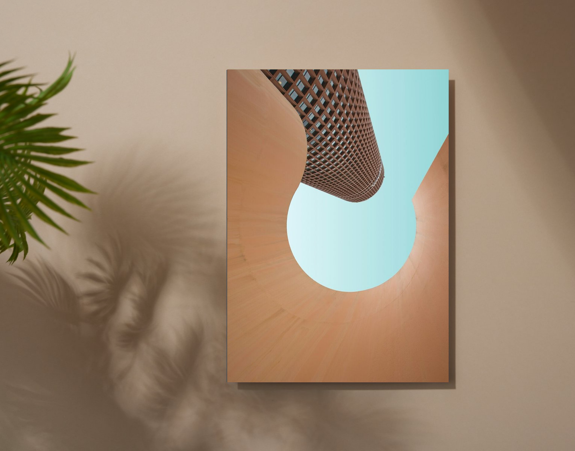"Capture of Architecture-Sand Look"- Shiny & Sturdy Metallic Poster  Art That Pops & Sticks