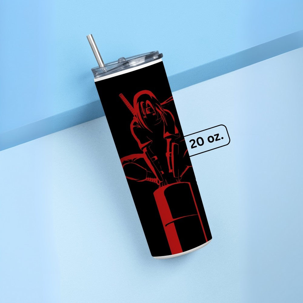 "Itachi Uchiha Anime" Tumbler with Metal Straw