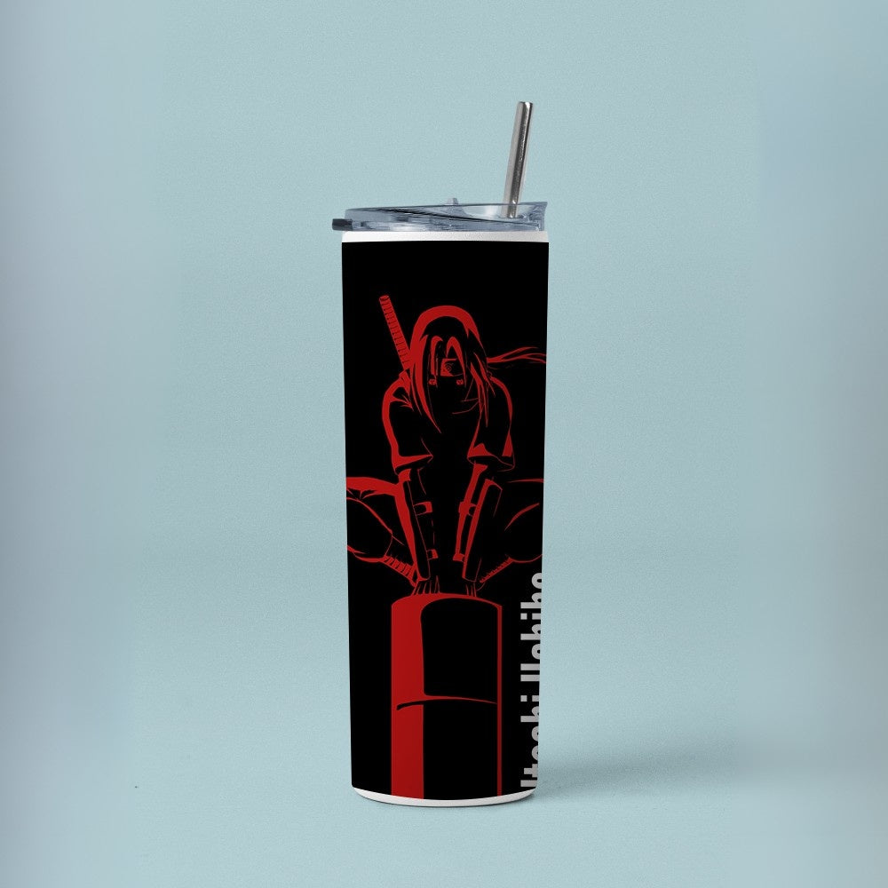 "Itachi Uchiha Anime" Tumbler with Metal Straw