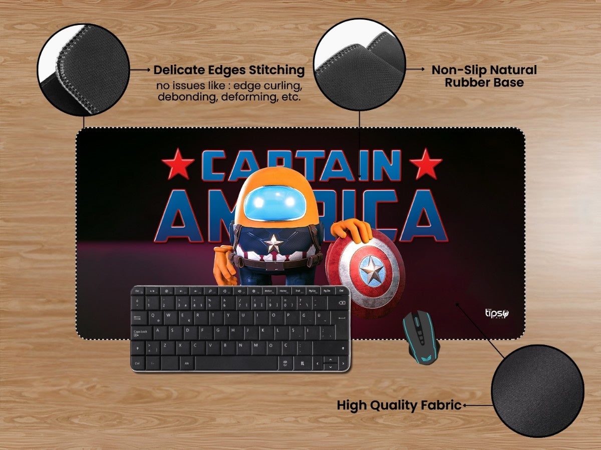 "Captain America Among us Theme" Gaming Mousepad Elevate Your Gaming Experience
