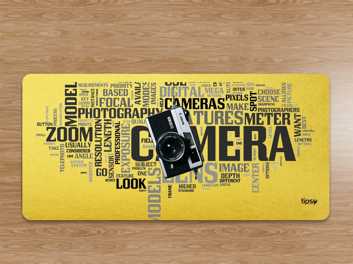 "Canon camera :Life In A Click" Gaming Mousepad Elevate Your Gaming Experience