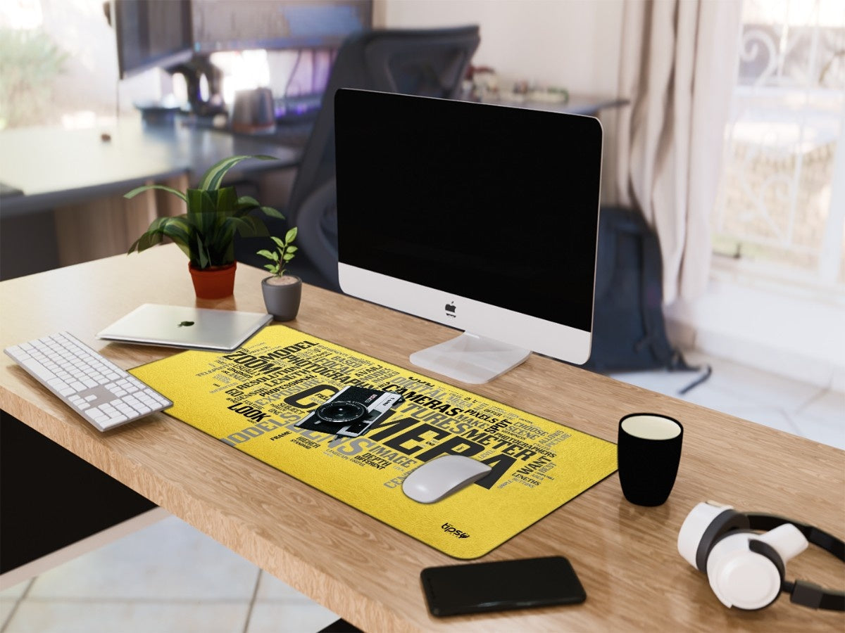 "Canon camera :Life In A Click" Gaming Mousepad Elevate Your Gaming Experience