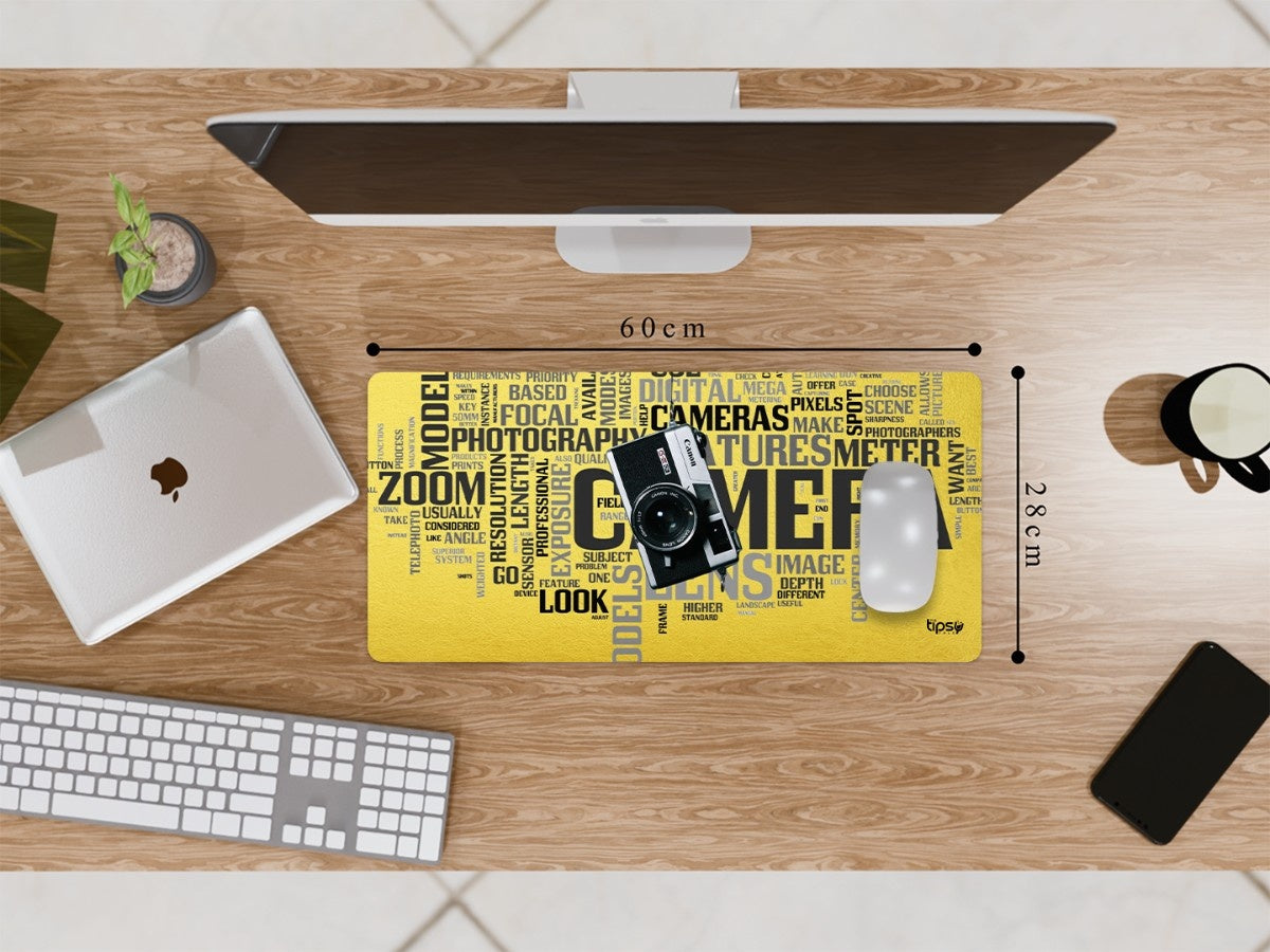 "Canon camera :Life In A Click" Gaming Mousepad Elevate Your Gaming Experience