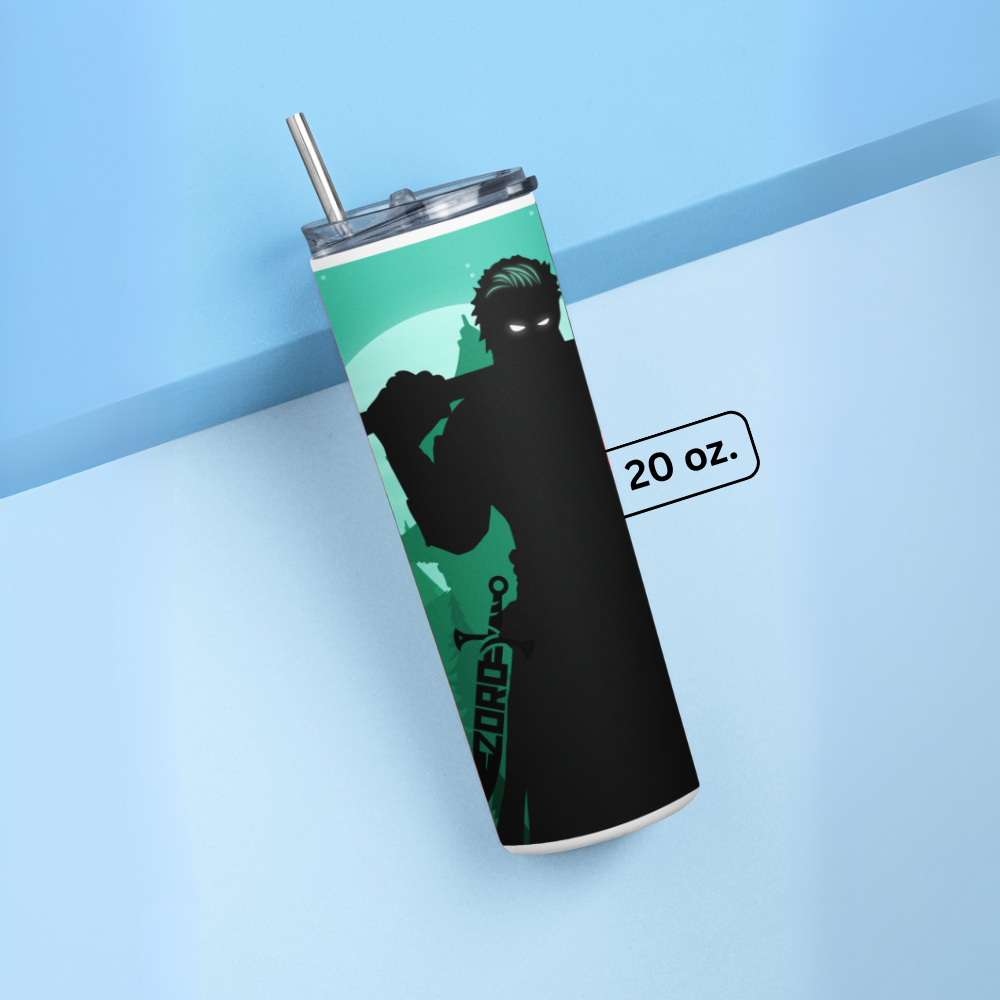 "Roronoa Zoro- Anime" Tumbler with Metal Straw