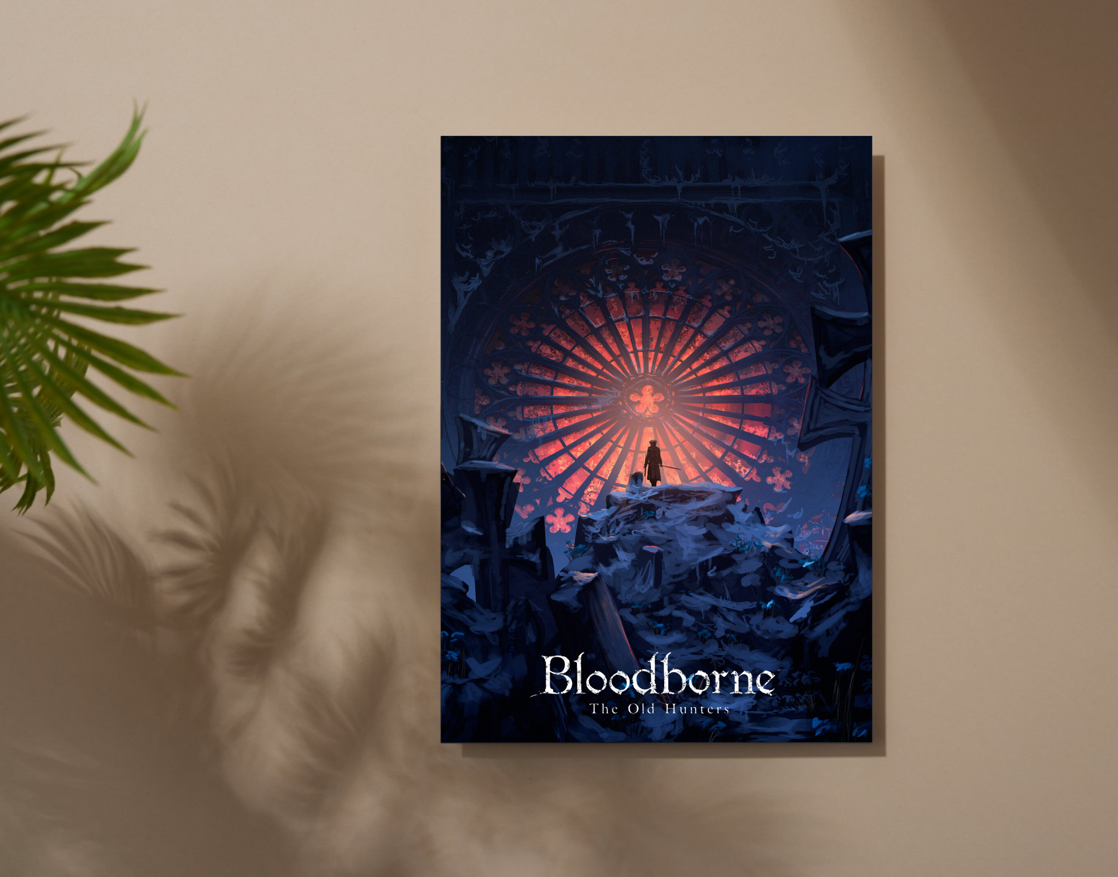 "BLOODBORNE: THE OLD HUNTERS: DARK DYNASTY"- Shiny & Sturdy Metallic Poster  Art That Pops & Sticks (Literally!)