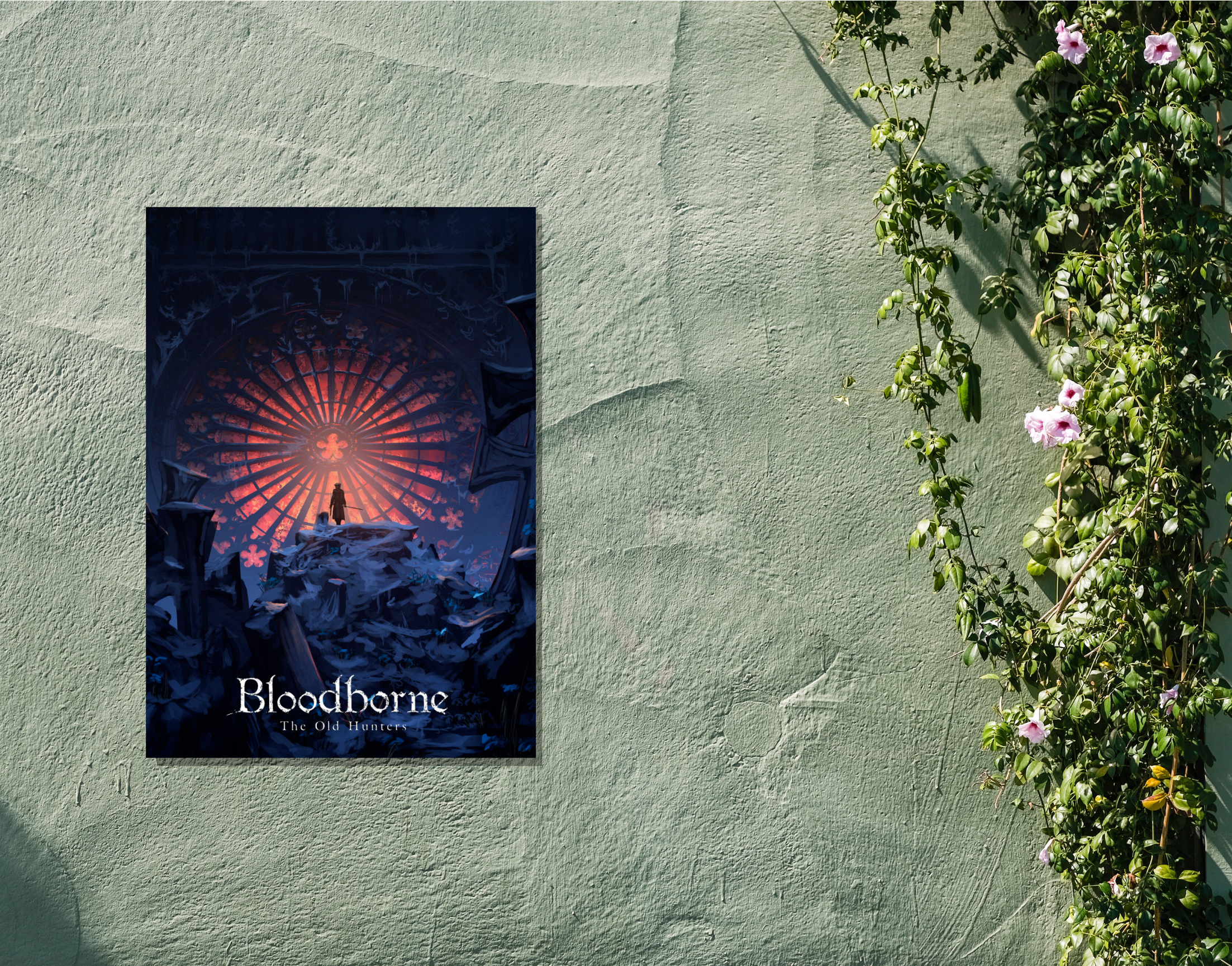 "BLOODBORNE: THE OLD HUNTERS: DARK DYNASTY"- Shiny & Sturdy Metallic Poster  Art That Pops & Sticks (Literally!)
