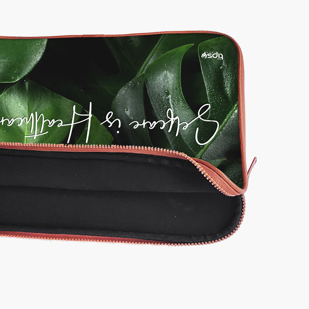 "Selfcare is healthcare" Laptop Sleeves:Bold Modern Design for Every Size