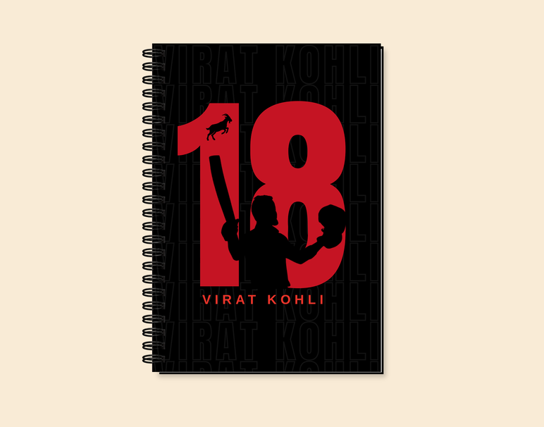 "GOAT 18 VIRAT KOHLI" -Elegant & Inspiring Diary for Daily Reflection