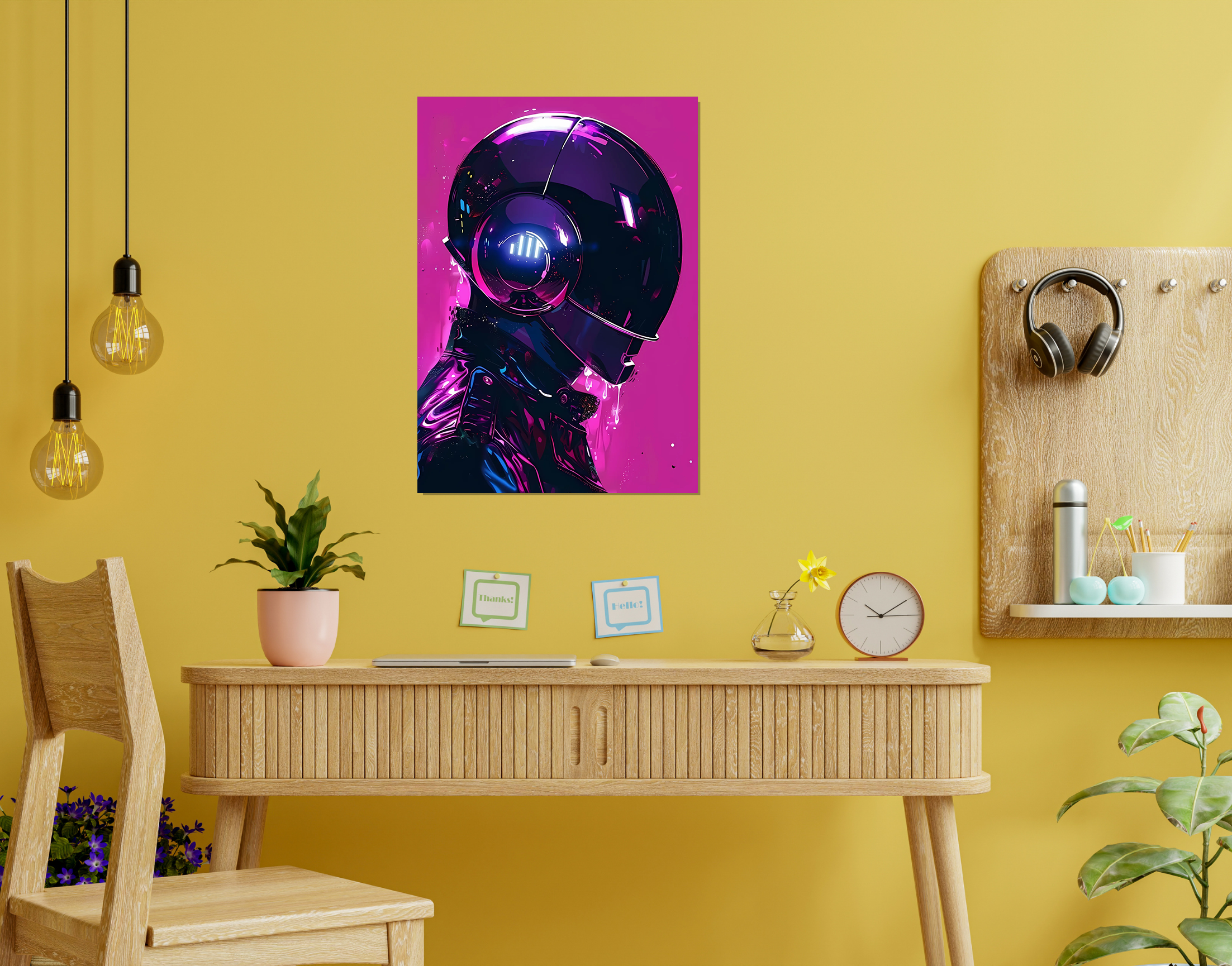 "AI in virtual-Robot Version"- Shiny & Sturdy Metallic Poster  Art That Pops & Sticks
