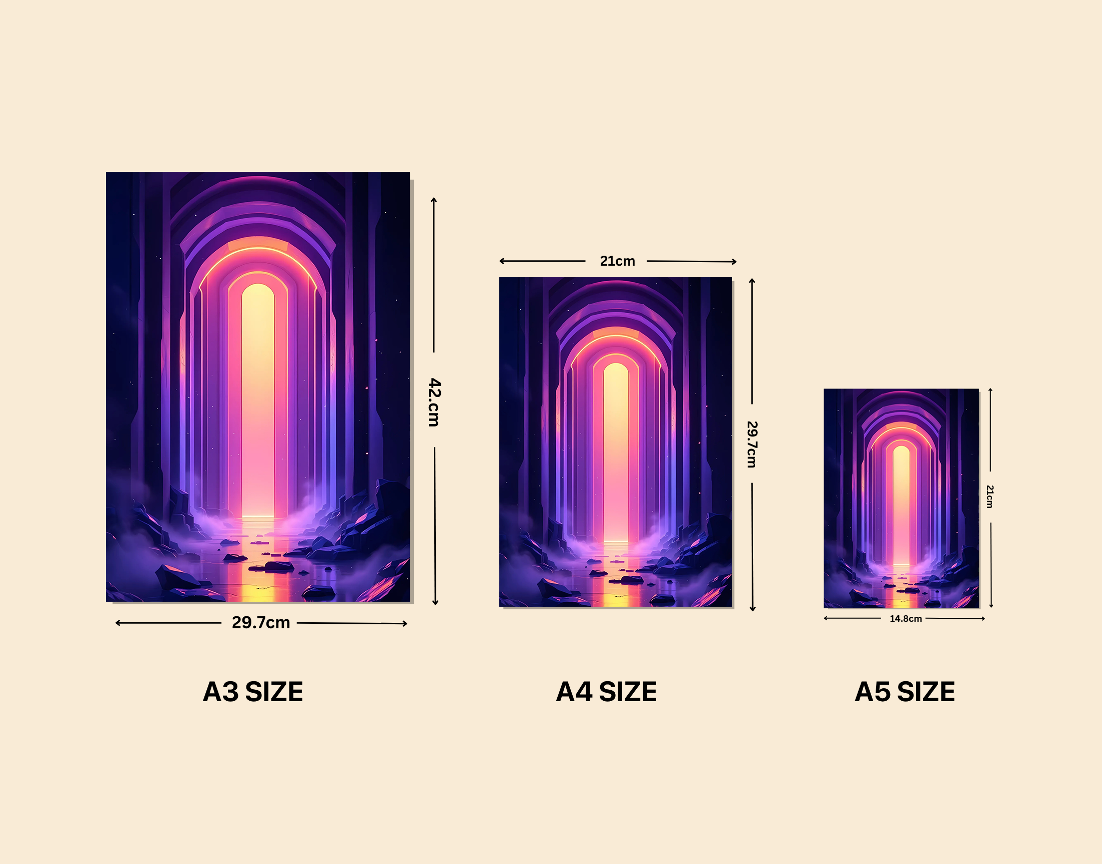 "AI in virtual-Robot Doorway"- Shiny & Sturdy Metallic Poster  Art That Pops & Sticks