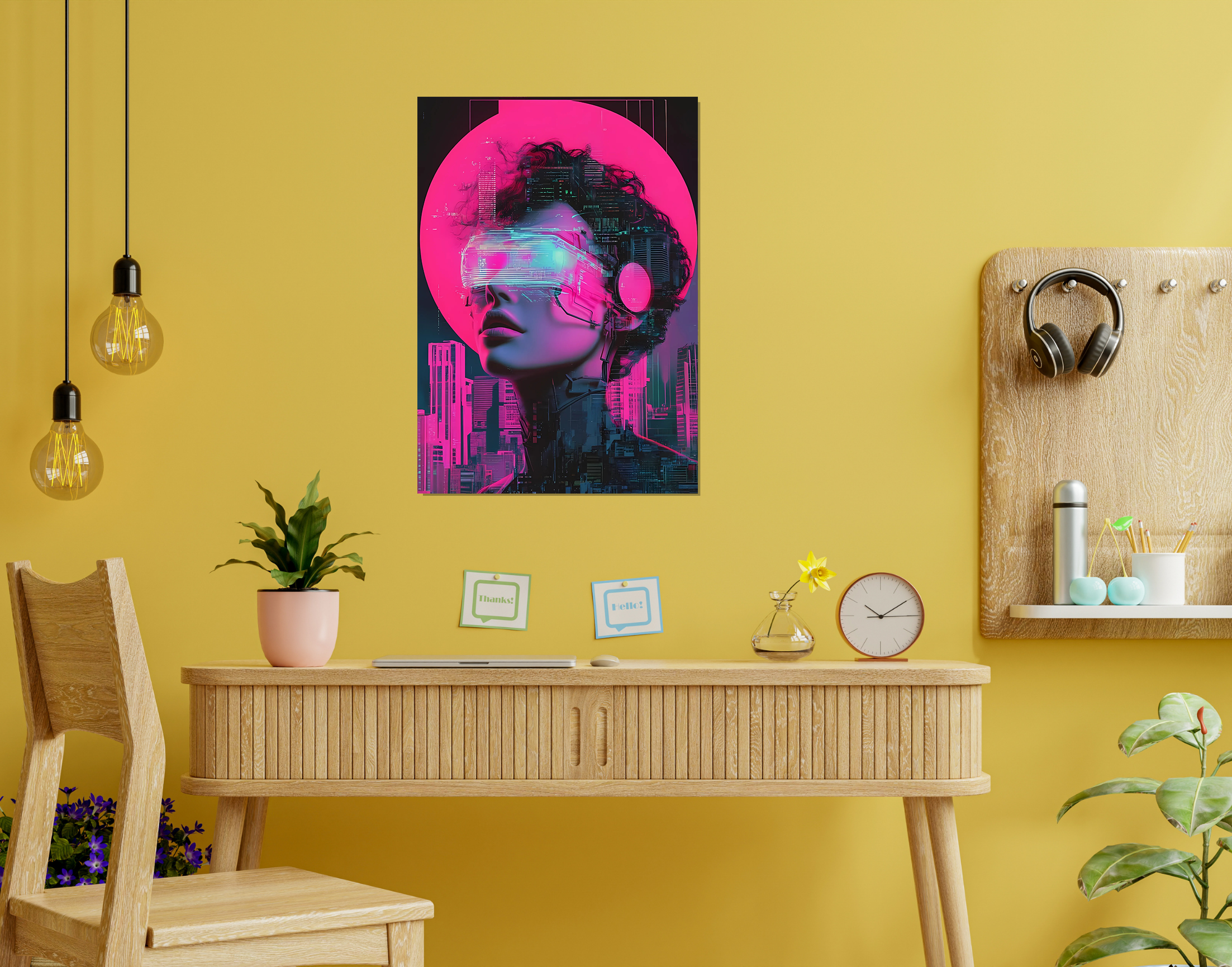 "AI in virtual-Human"- Shiny & Sturdy Metallic Poster  Art That Pops & Sticks