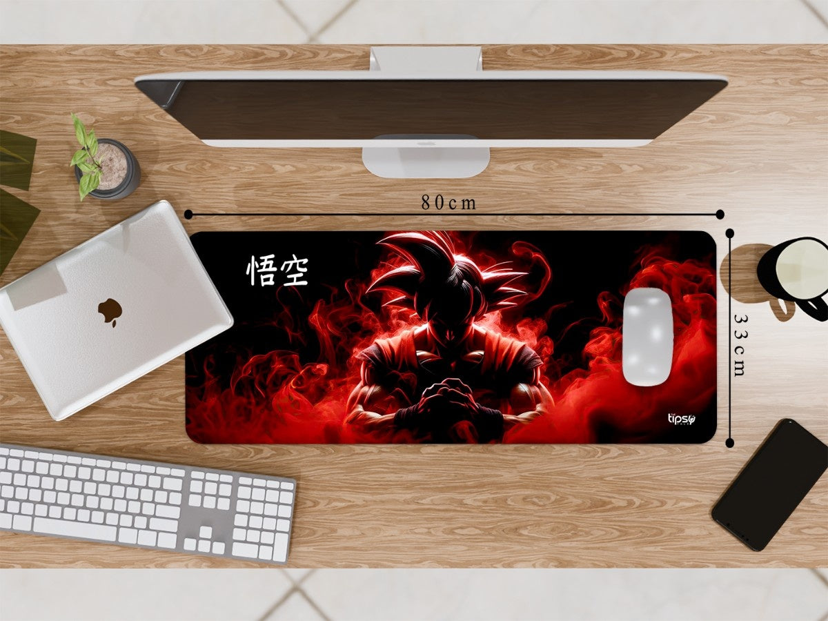 "Goku with red aura" Gaming Mousepad Elevate Your Gaming Experience