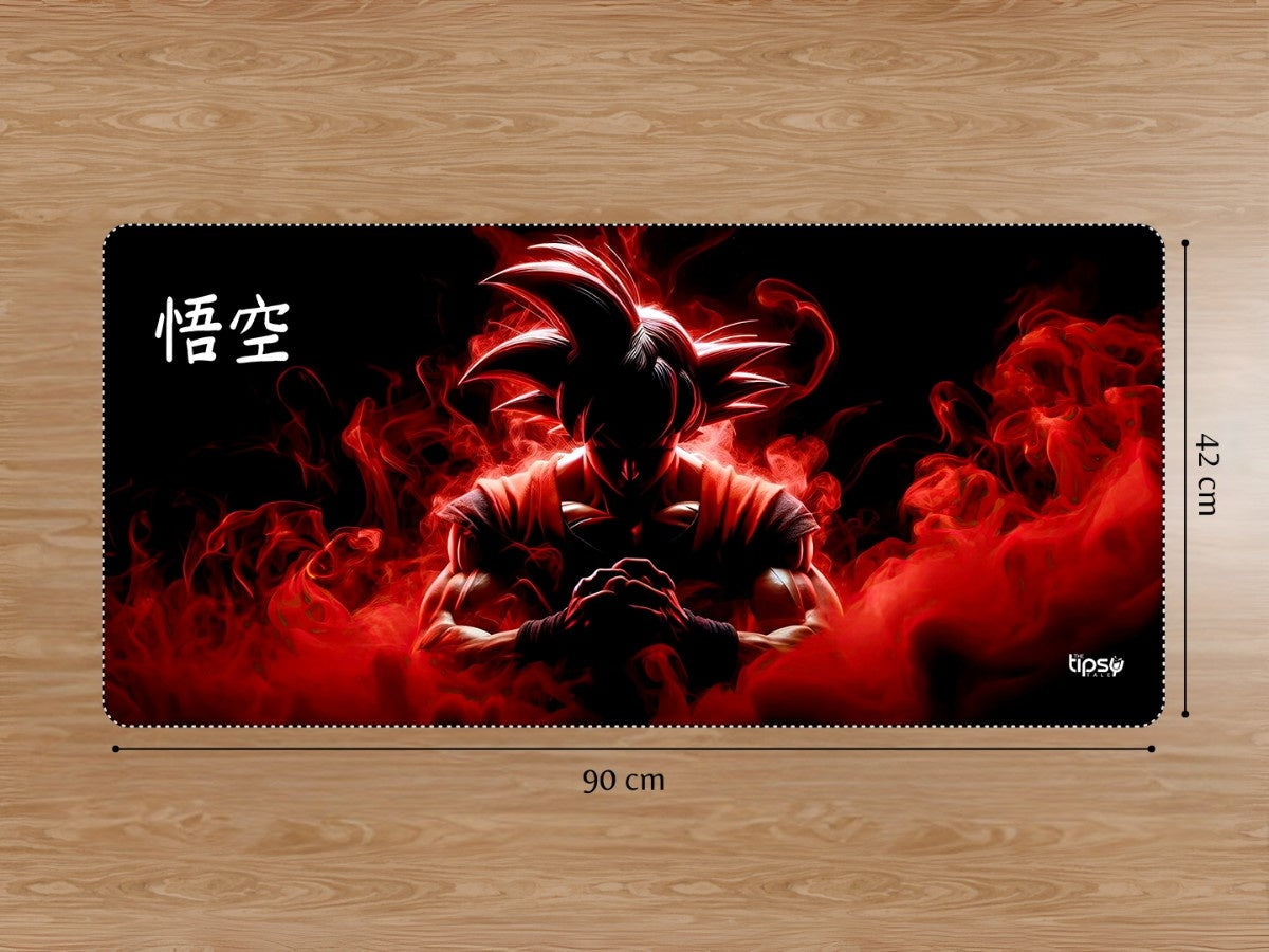 "Goku with red aura" Gaming Mousepad Elevate Your Gaming Experience